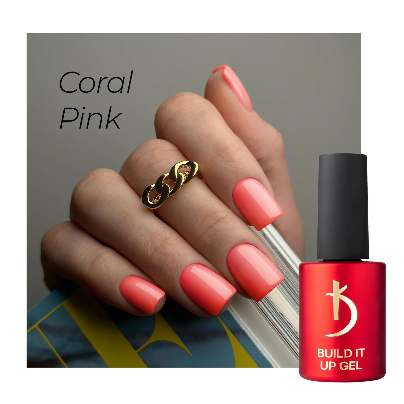 K professionaalne builder-geel – naturaalne coral pink 15 ml – detailne vaade
