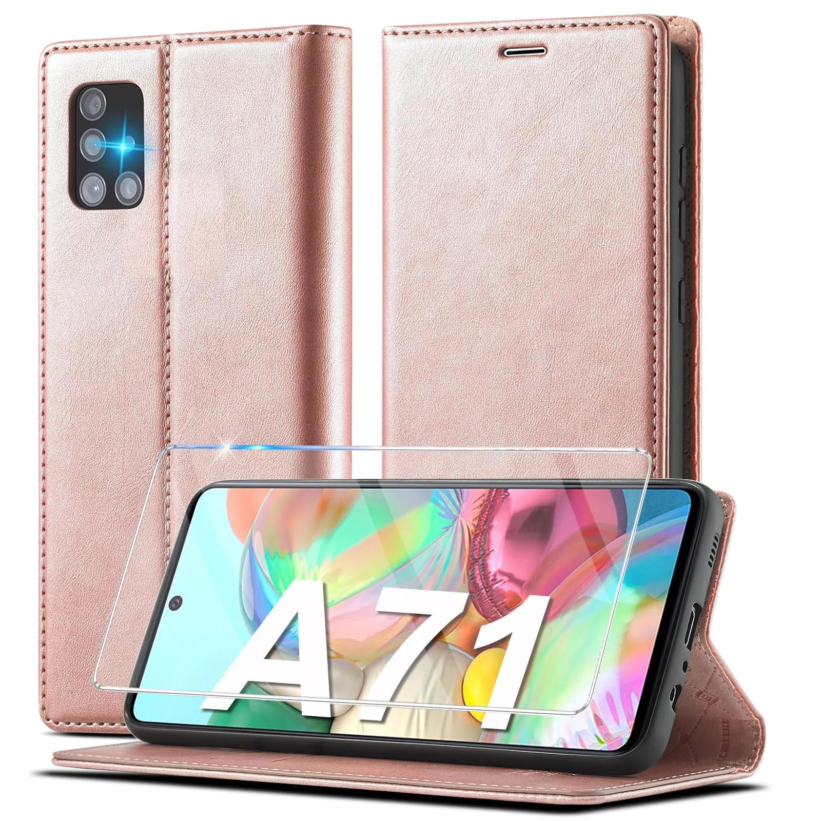 Ailicici vastupidav PU-nahast klappümbris Samsung A71 jaoks