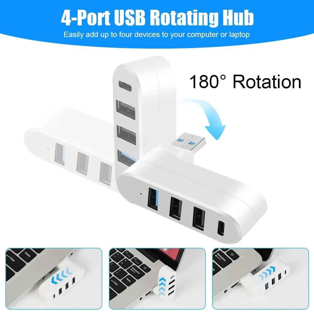 AXFEE vastupidav 4-port USB-hub – kompaktne laiendus sülearvutile – lisavaade