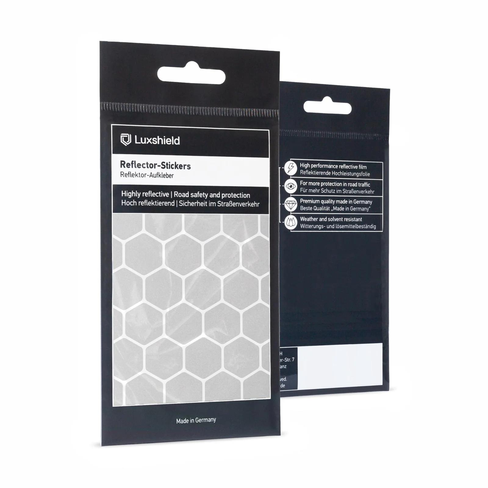 Luxshield reflektorkleepsud: turvaline hexagon-disain öiseks