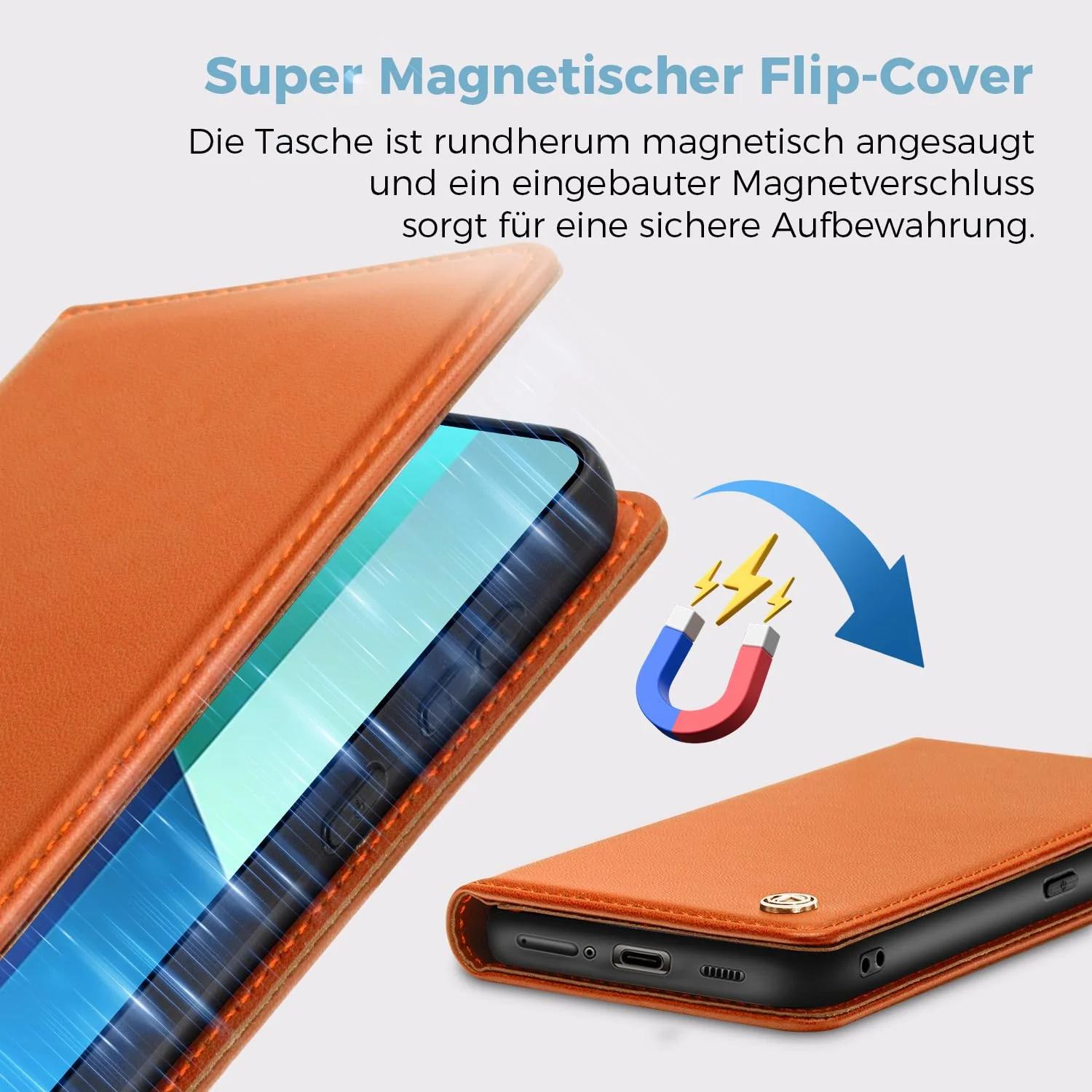 Thorhülle nahkne kaitsekate Xiaomi Redmi Note 13 4G — rahakotiga – kasutusnäide