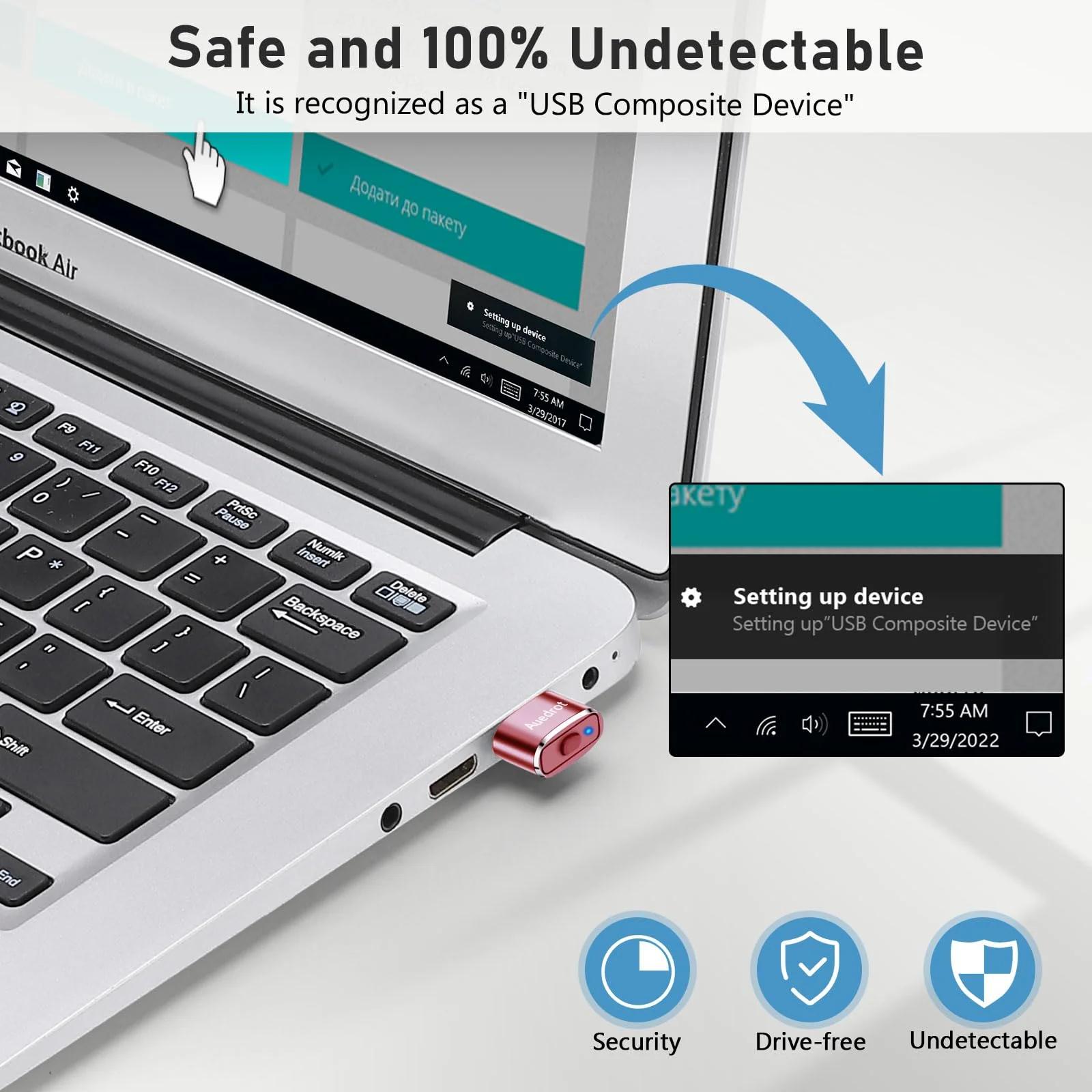AUEDROT metallist USB-hiire liigutaja — diskreetne arvuti – pakend ja tarvikud