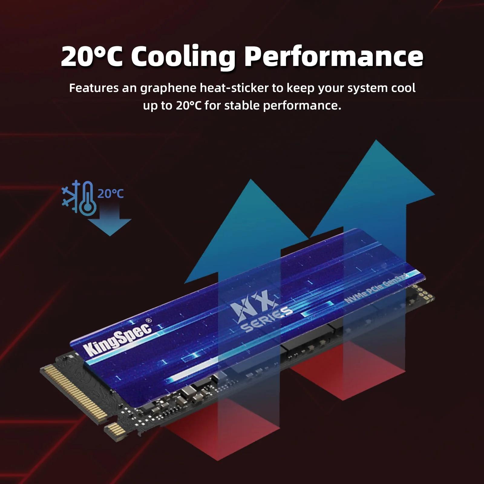 KingSpec kiire NVMe M.2 SSD — suur jõudlus ja töökindlus – pakend ja tarvikud
