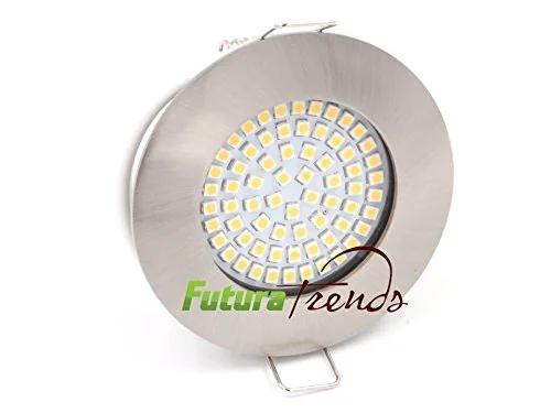 vislux stiilne matt-kroom sisseehitatav LED-valgusti 7er komplekt – pakend ja tarvikud