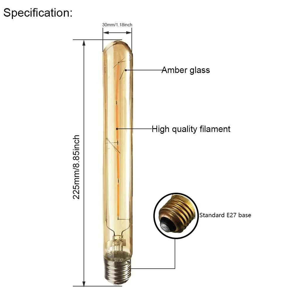 HUAMu vintage LED-lamp 4W E27 — soe romantiline valgus – detailne vaade