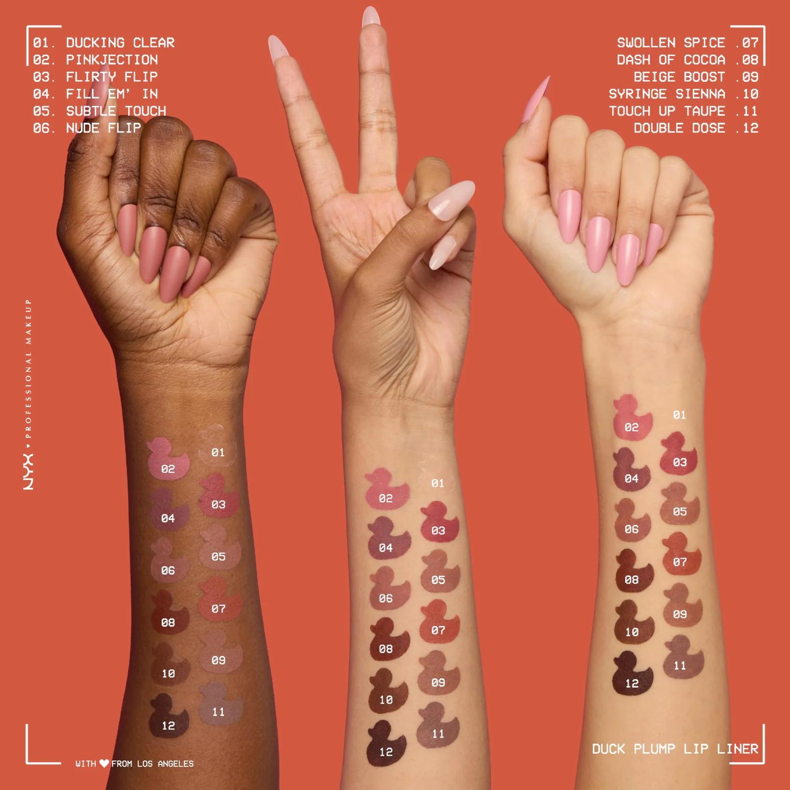 NYX PROFESSIONAL MAKEUP volüümi andev huulekontuur plumping – kasutusnäide