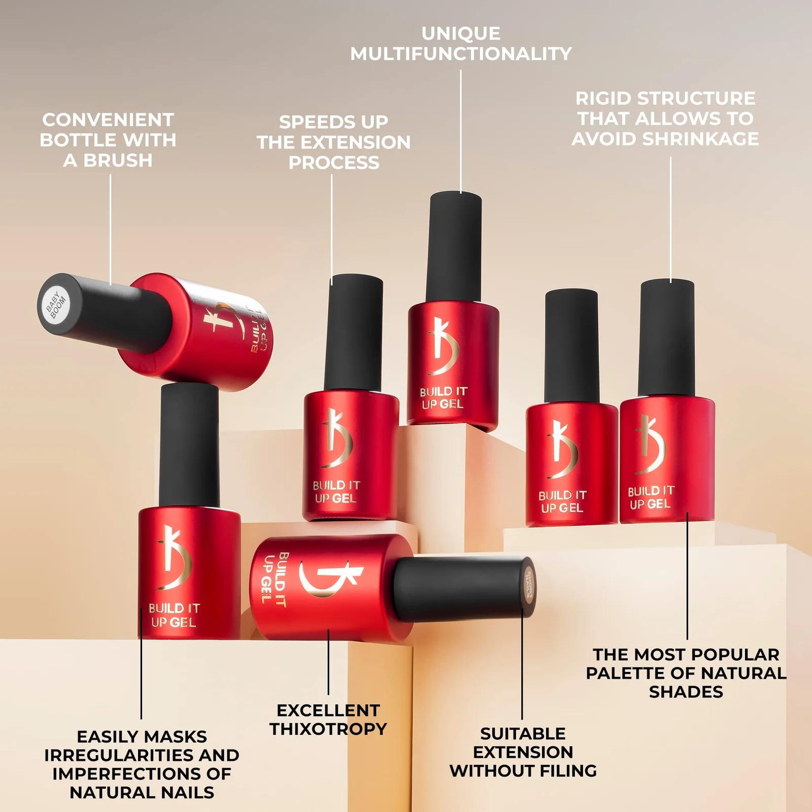 K professionaalne builder-geel – naturaalne coral pink 15 ml – kasutusnäide