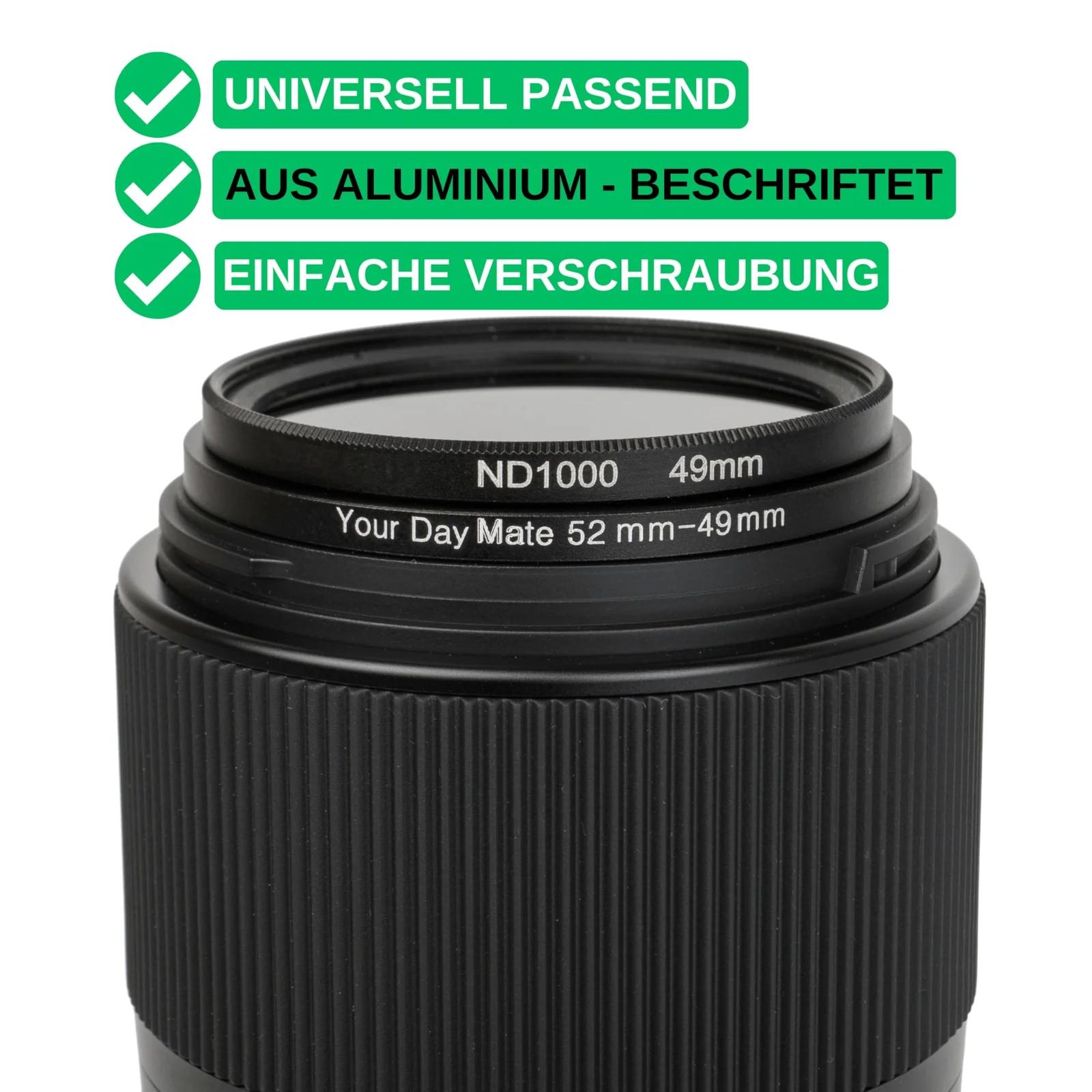 Your Day Mate õhuke alumiiniumist adapterring – sobib Ø52→Ø49 – detailne vaade