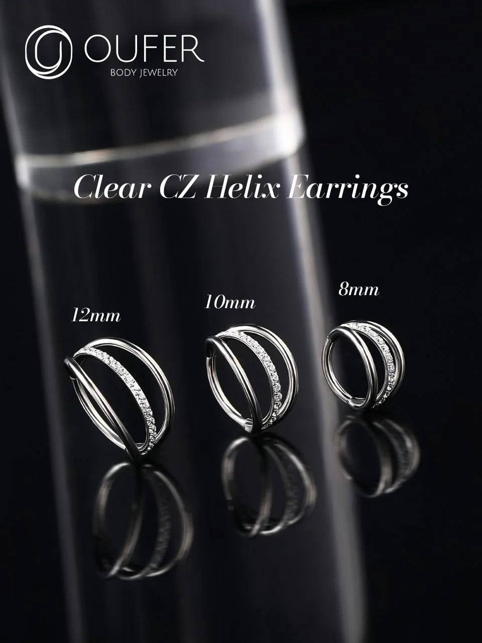 OUFER Body Piercing CART171 12mm kehakaunistus – detailne lähivaade