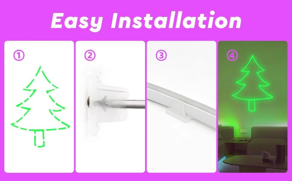 ELOUYCKE vastupidav plastikklamber LED-ribade paigalduseks – lisavaade