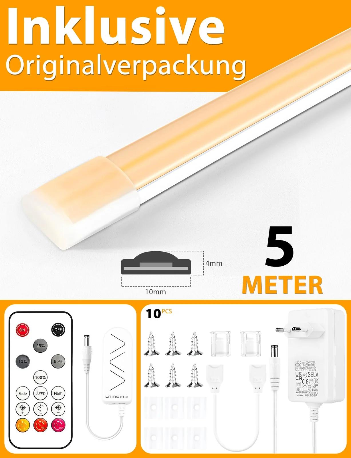 Lamomo soe COB LED-riba 5m, veekindel ja dimmitav – pilt 8