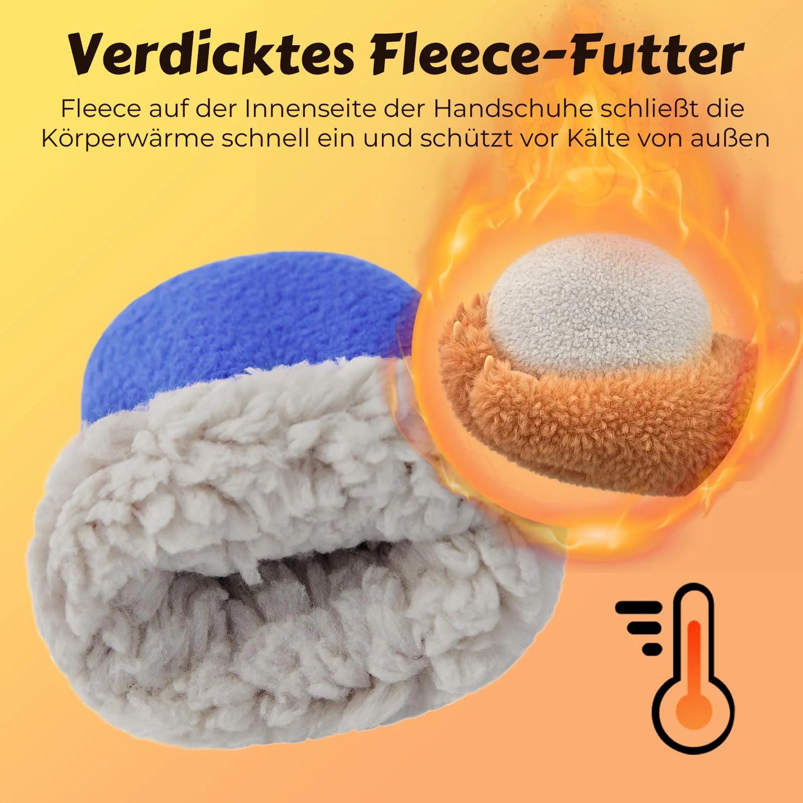 Durio laste talvekindad pehmest polaarfliisist – soe variant – detailne vaade