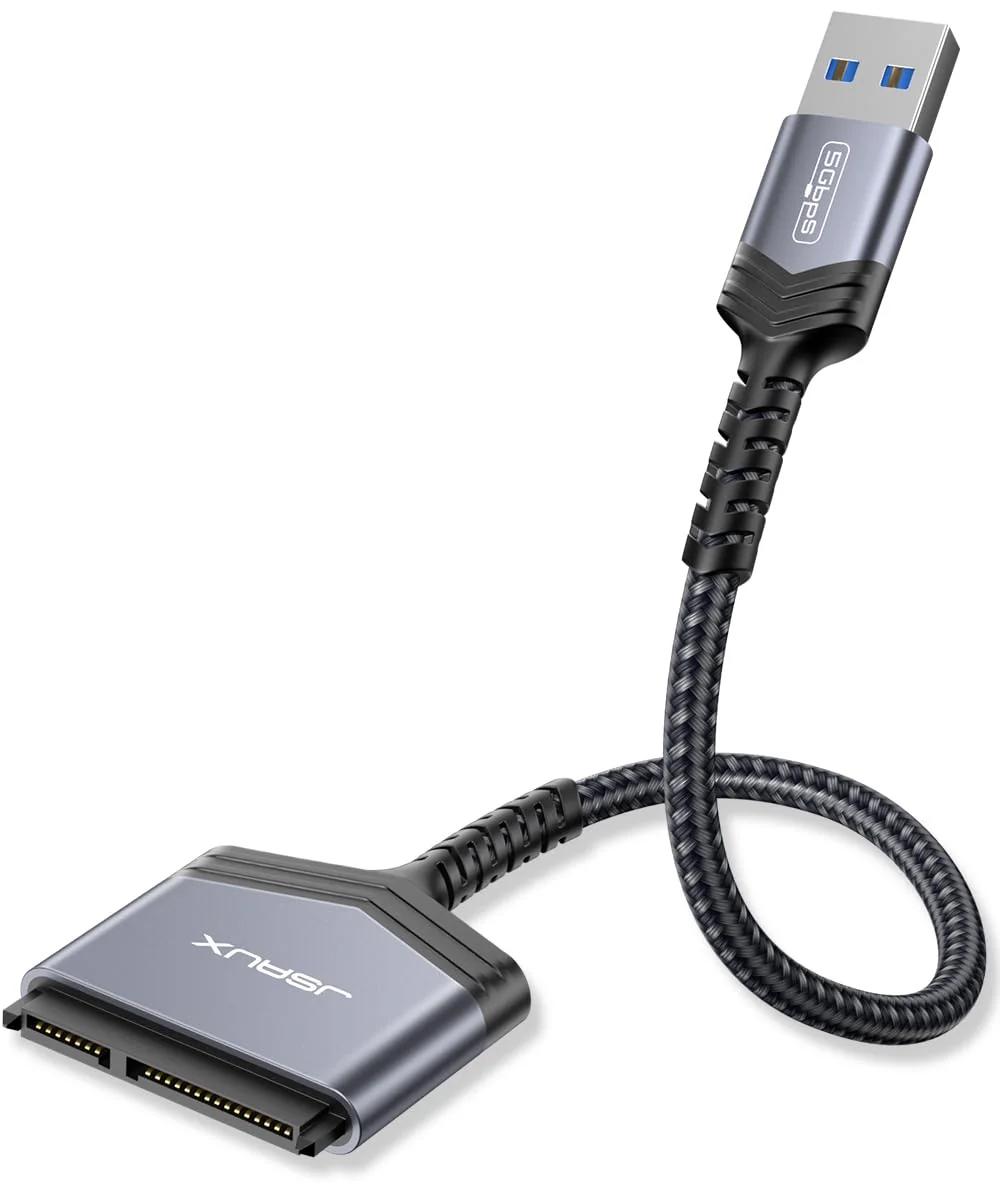 JSAUX kerge SATA–USB adapter 2,5″ SSD/HDD jaoks