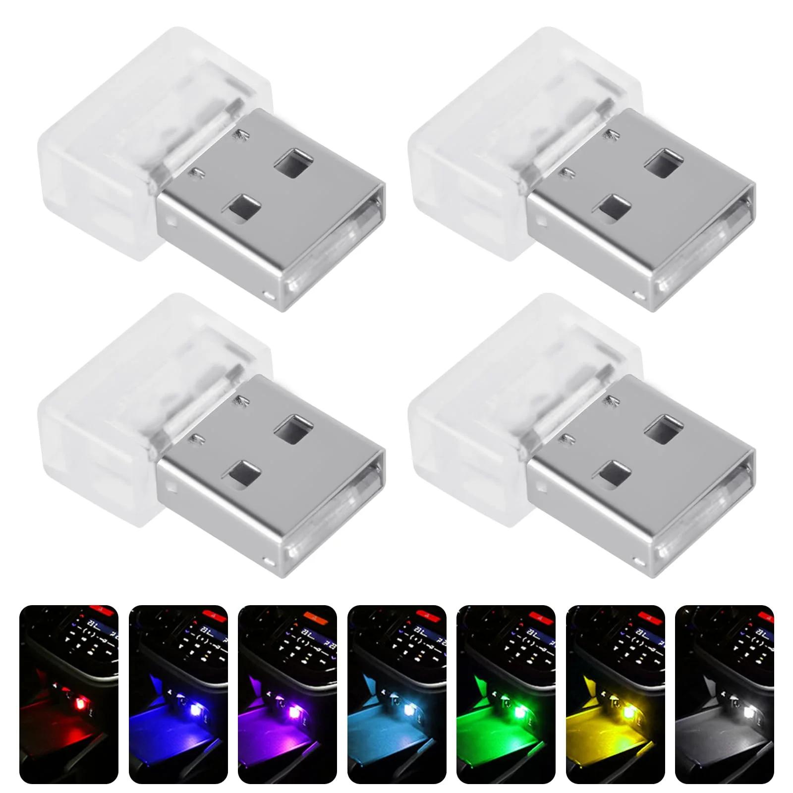 URAQT USB-autoõhkkonnavalgustus — mini LED dekoratsioon sõidukile – detailne vaade
