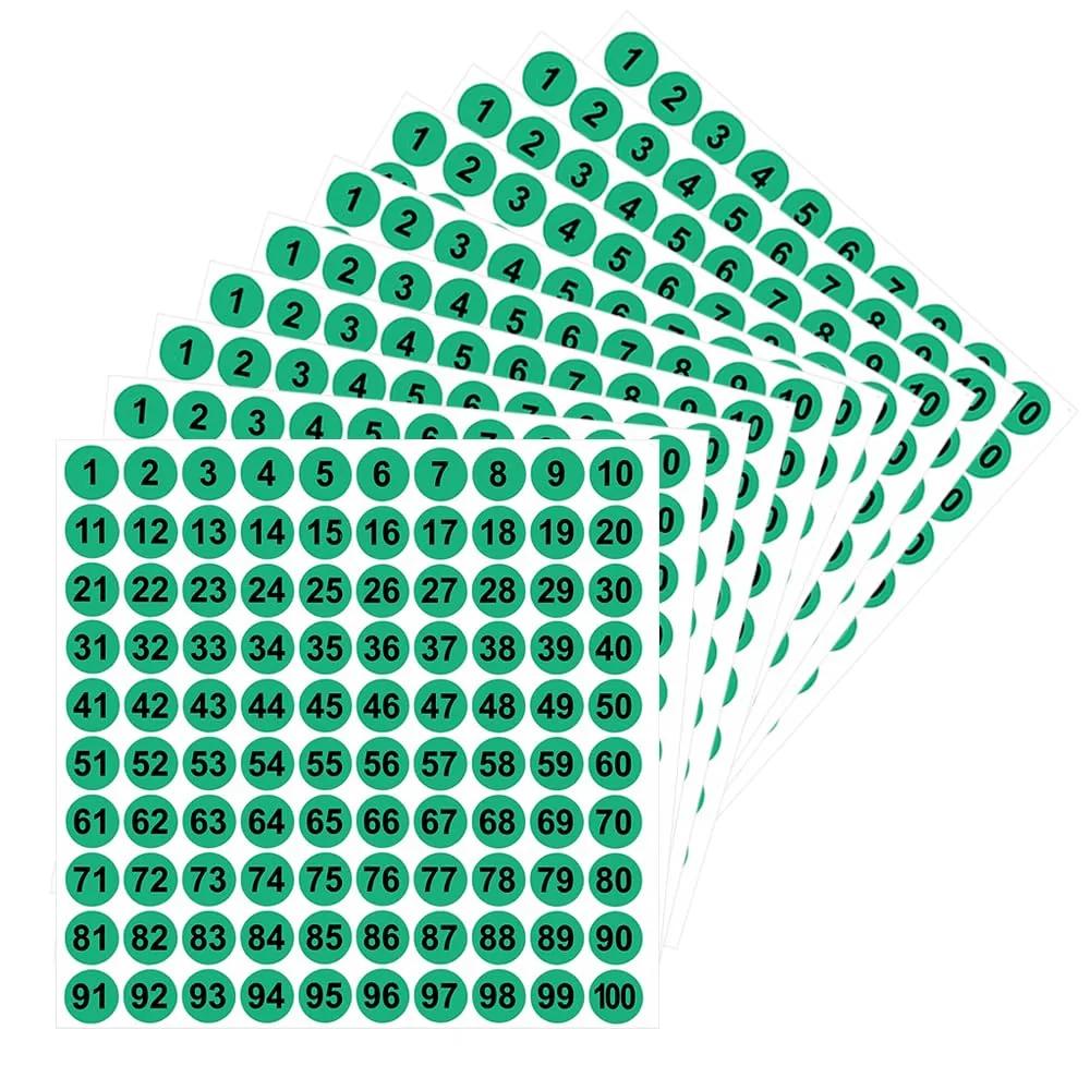 LICQIC numbrikleebised 1000 tk — organiseerimiseks ja