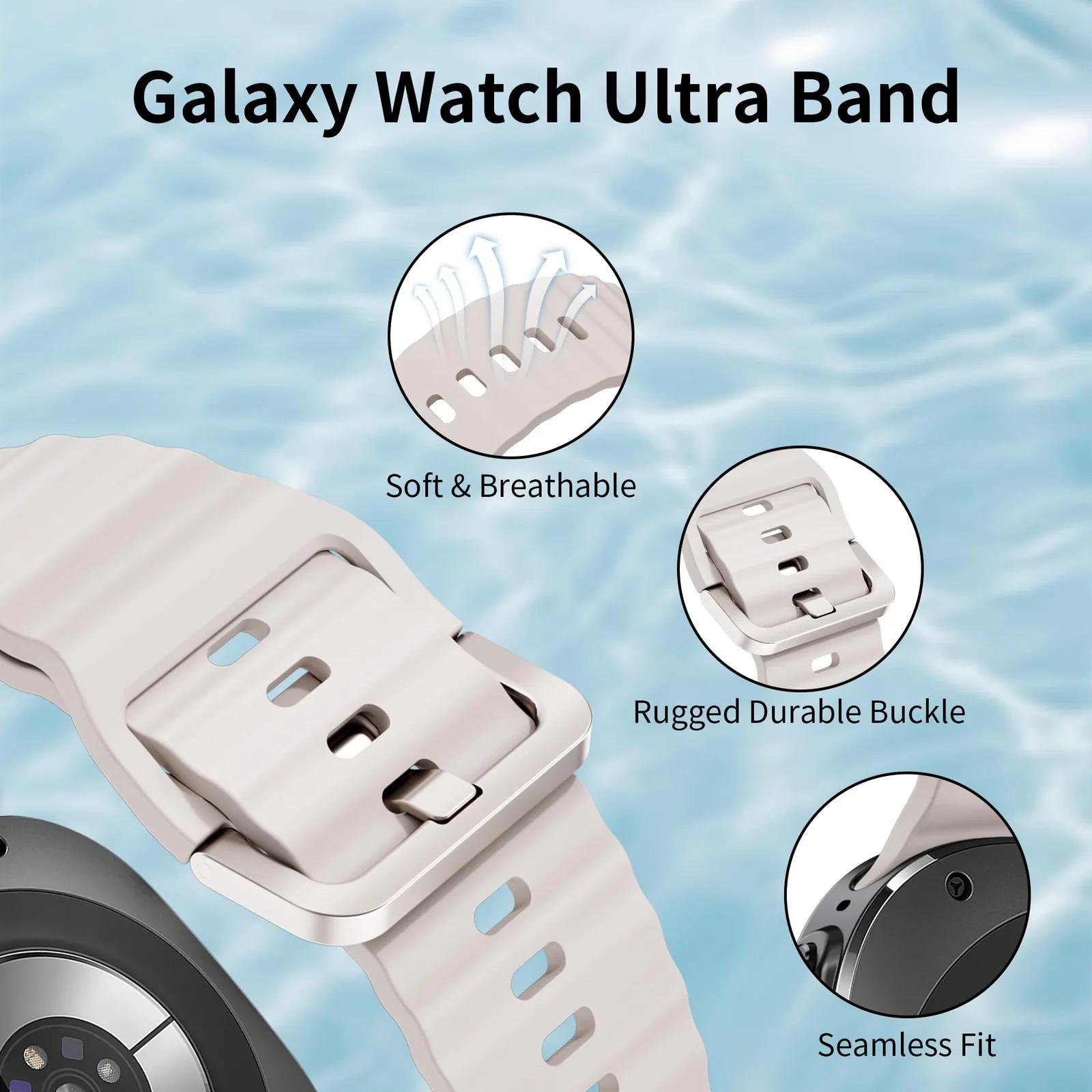 MYAPULUA pehme silikoonrihm Galaxy Watch Ultra 47mm — mugav – pakend ja tarvikud