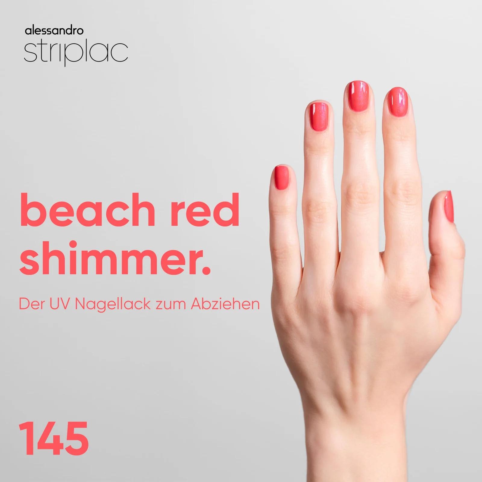 alessandro Beach Red – püsiv UV-lakk tugevatele küüntele – detailne vaade