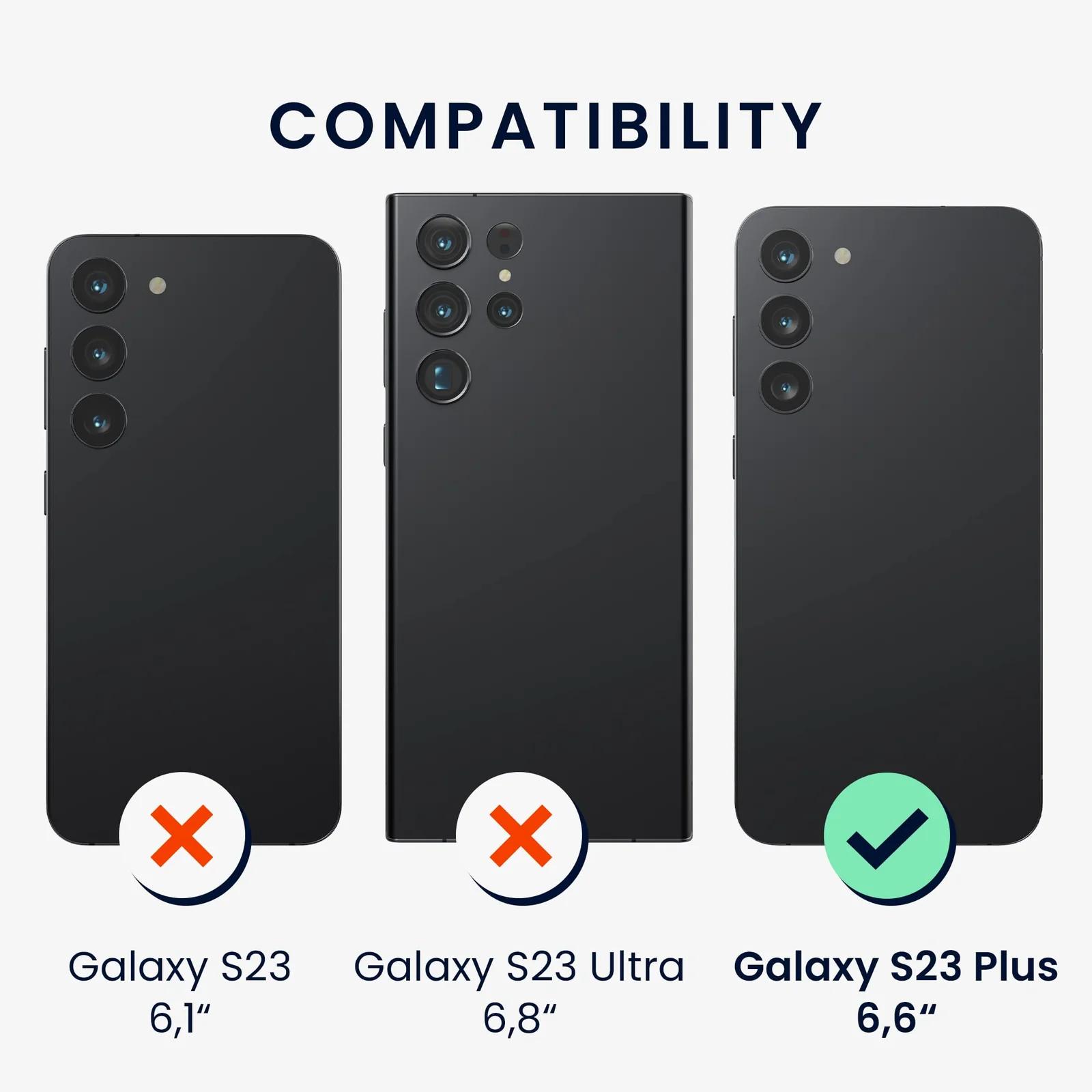 kwmobile läbipaistev kaitse Samsung Galaxy S23 Plusile – lisavaade