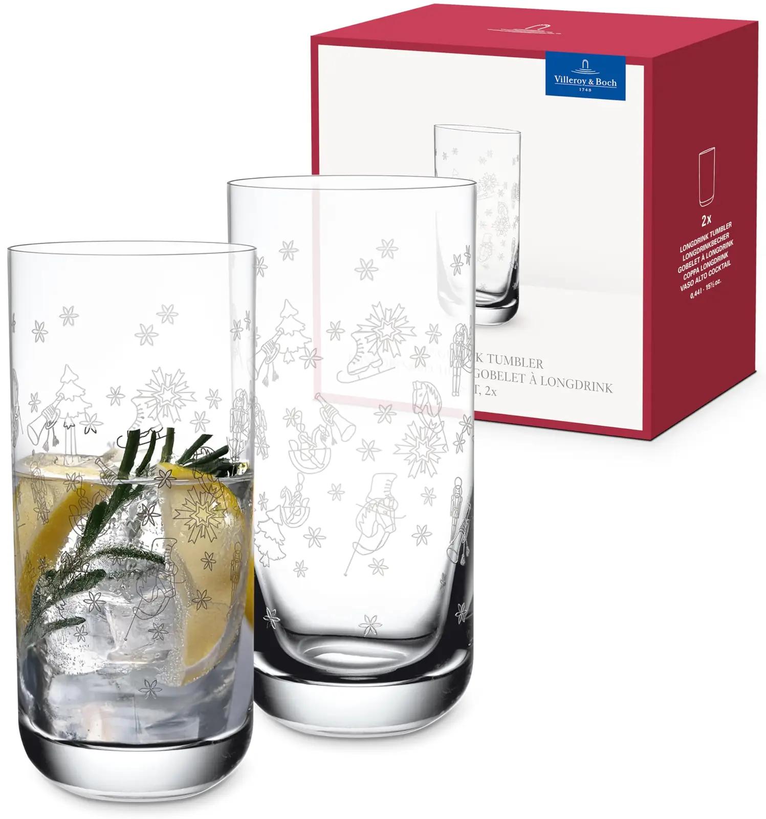 Villeroy & Boch kristallist longdrink-glassid – pidulik kingitus
