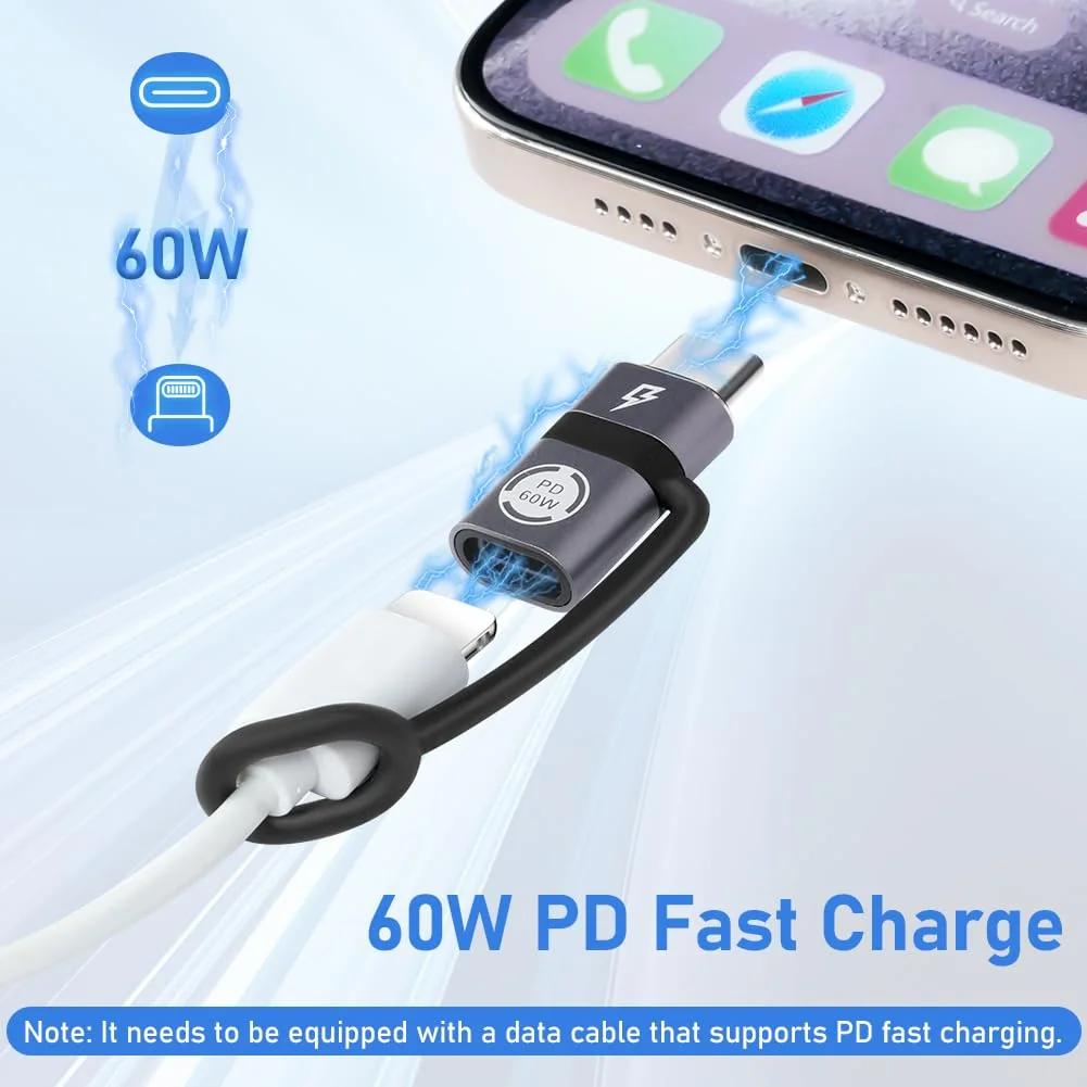 AXFEE alumiiniumist USB-C–Lightning adapter — kaasaskantav – pakend ja tarvikud