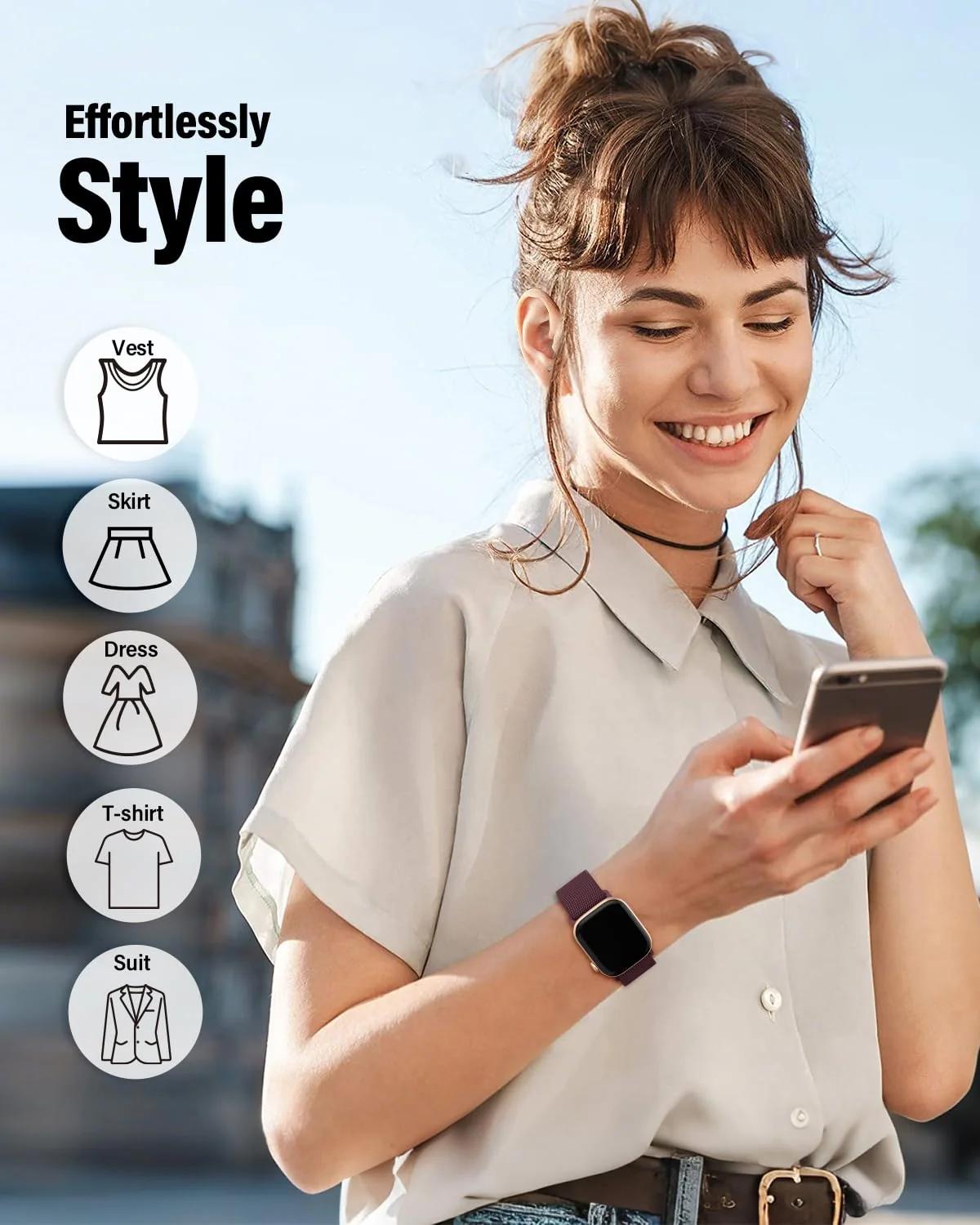 Yoohoo veniv nailonrihm Apple Watchile — mugav ja hingav – lisavaade