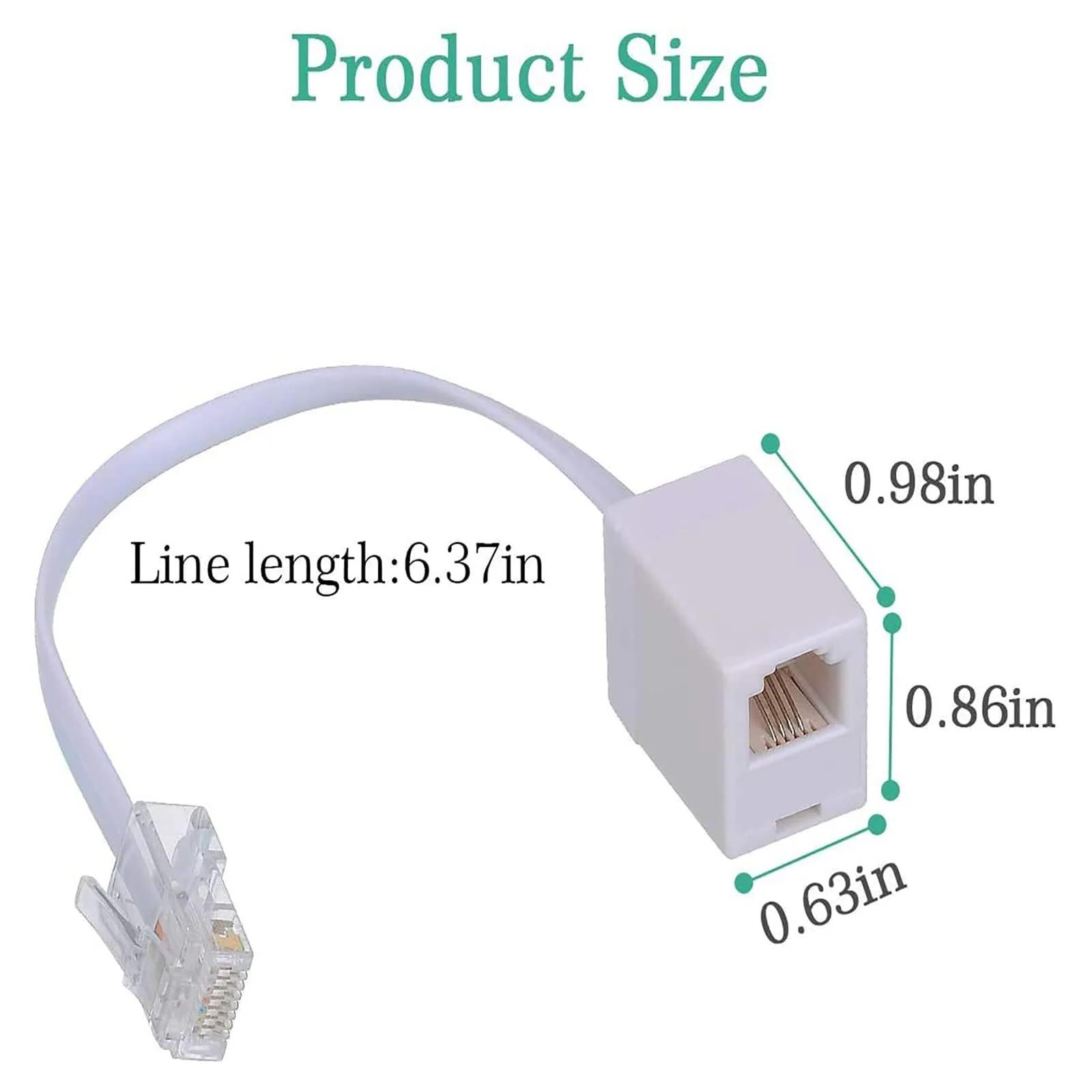 HAWAKA kuldsete kontaktidega RJ11–RJ45 adapter – lisavaade