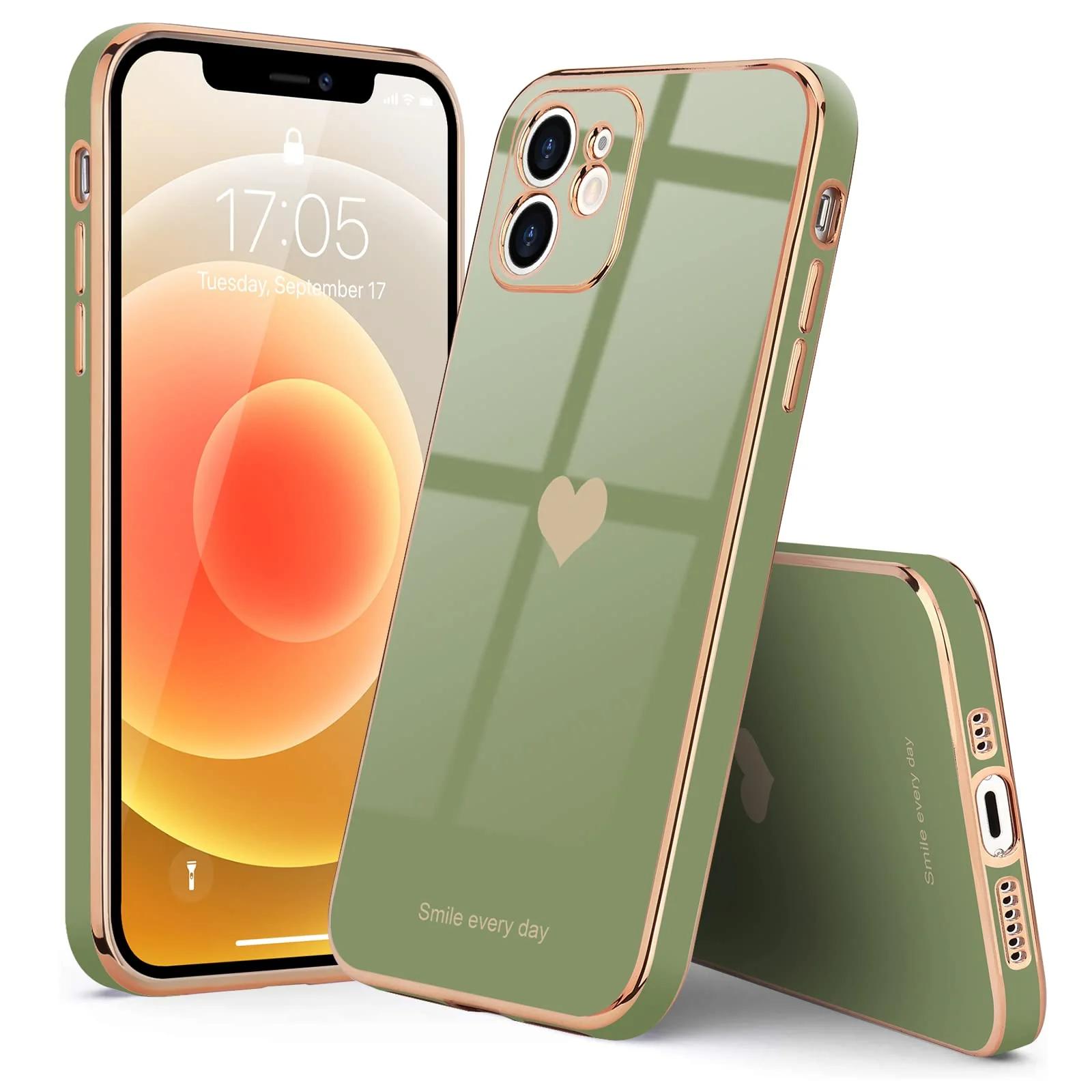 Teageo stiilne TPU kaantega iPhone 12 südamemuster – pilt 7