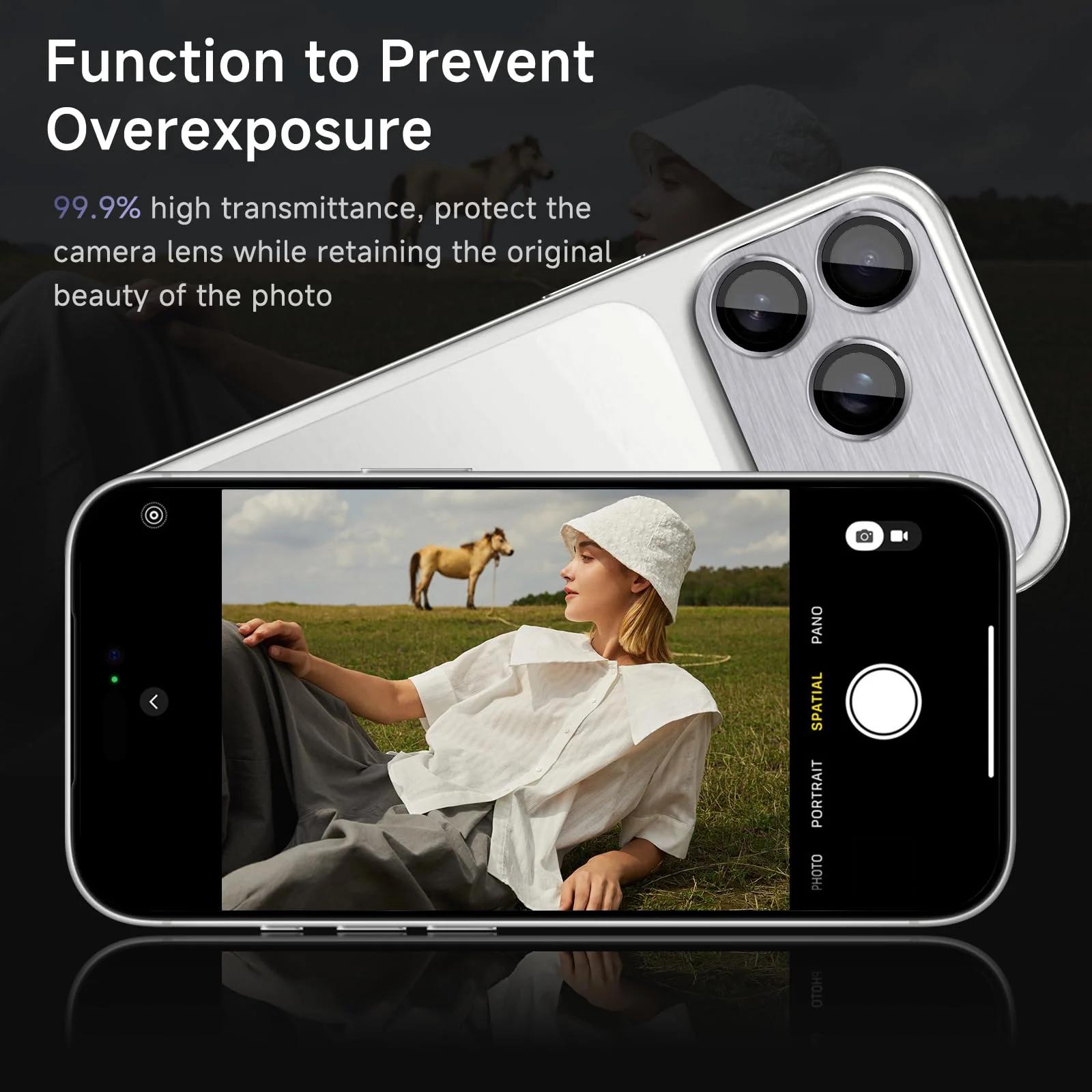 Niboow kaamera kaitse iPhone 17 Pro — alumiiniumist ja selge – pilt 6