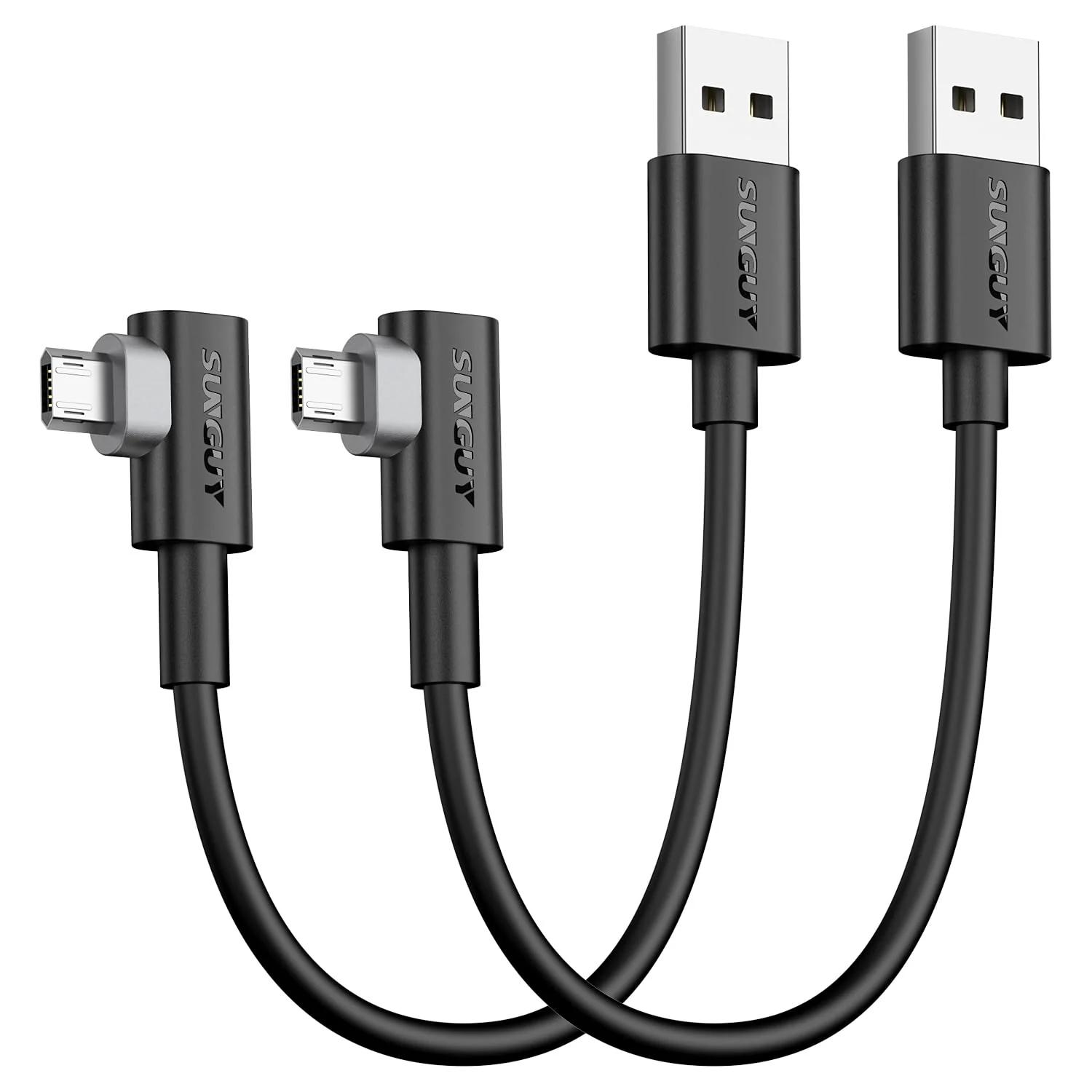 SUNGUY vastupidav 90° Micro USB kaabel – kompaktne laadimine