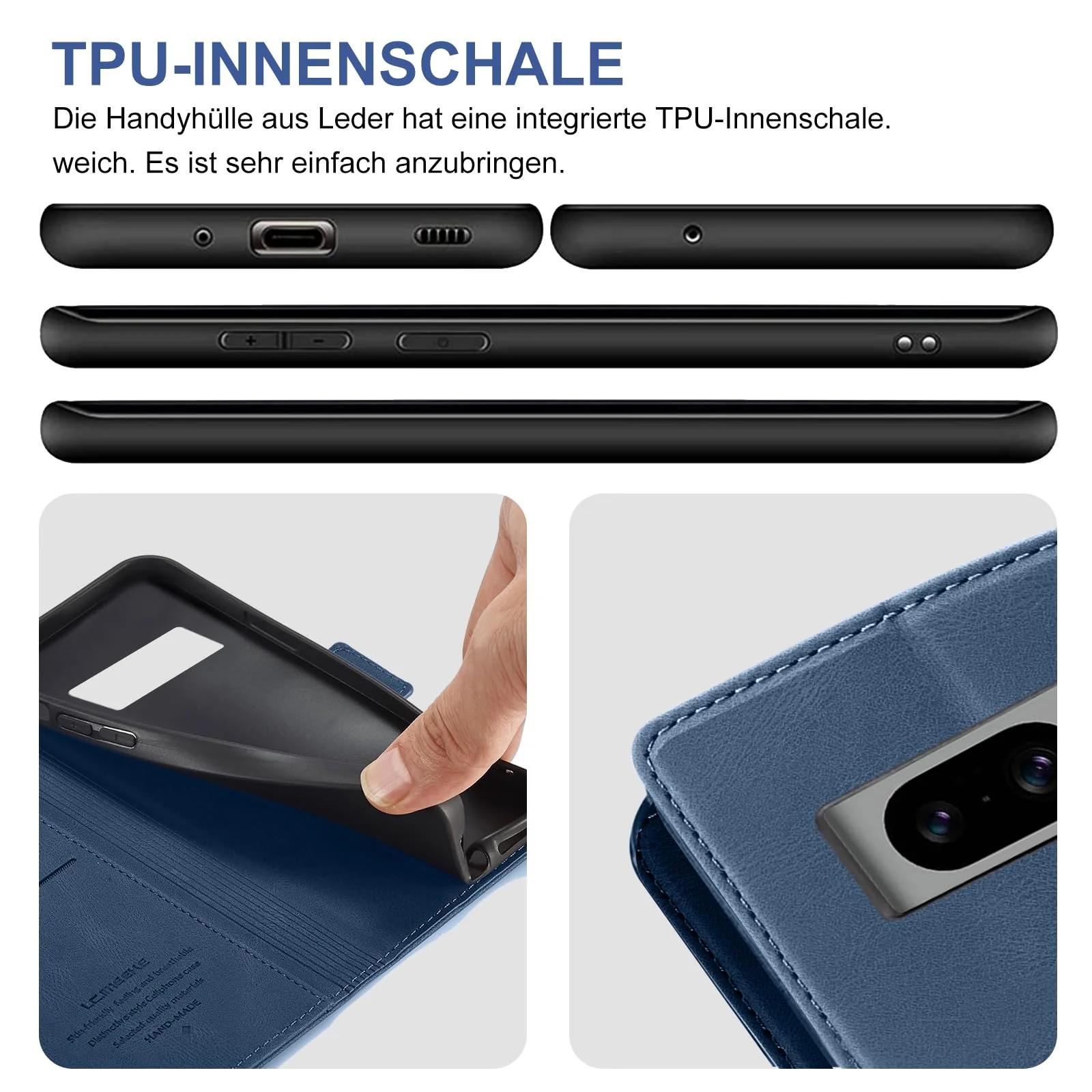 Giyer premium PU-nahkümbris Google Pixel 8 jaoks — kaitse ja – pilt 6