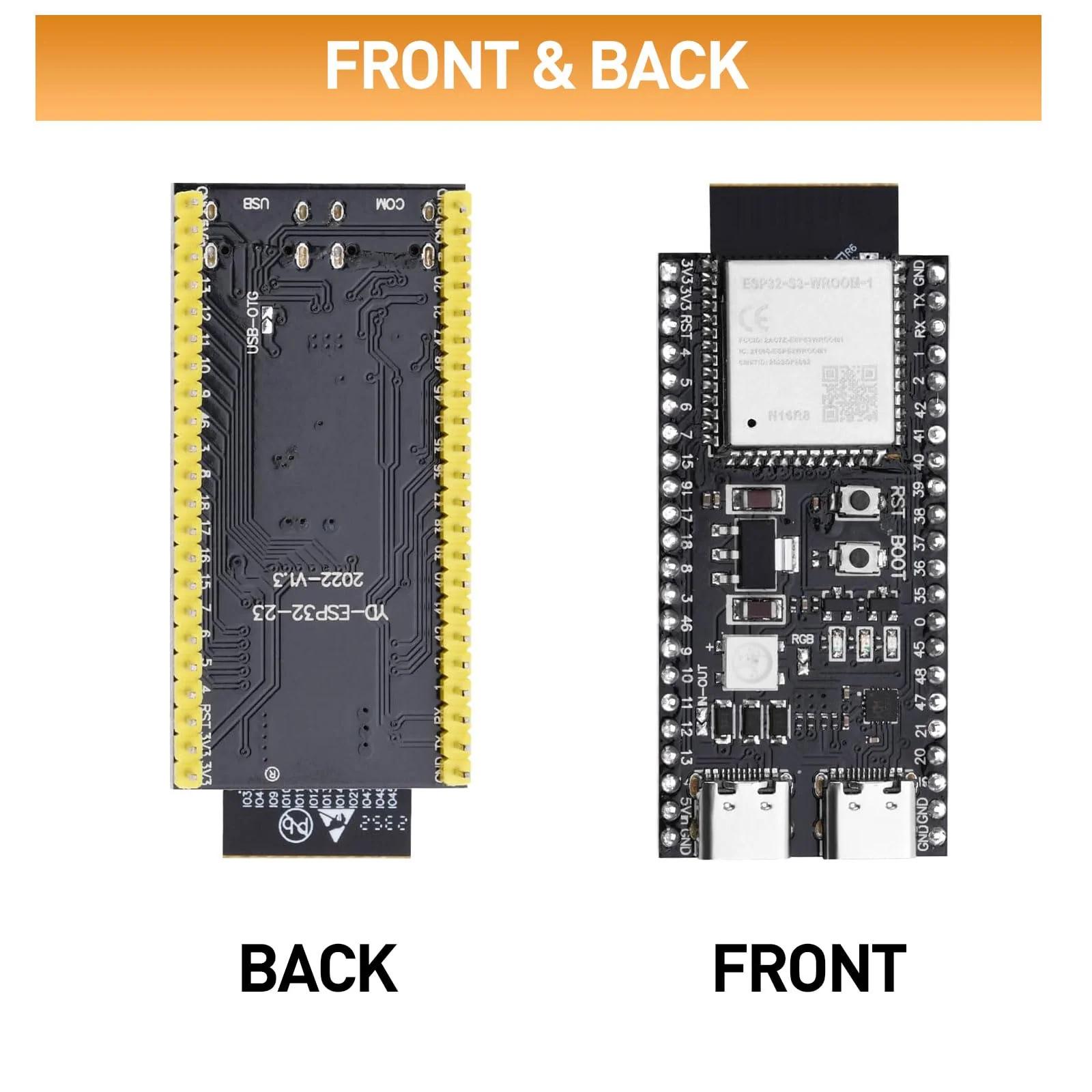 diymore tugev ESP32-S3 arendusplaat WiFi ja Bluetoothiga – lisavaade