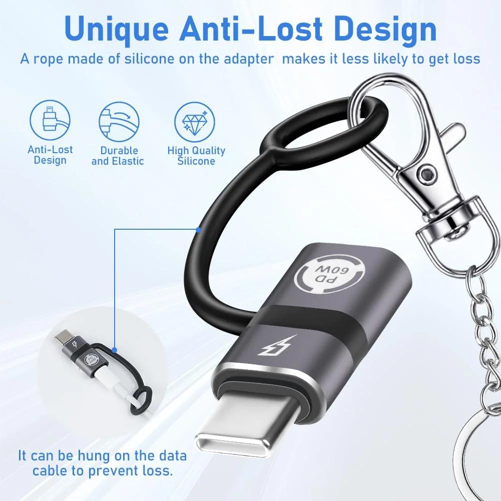 AXFEE alumiiniumist USB-C–Lightning adapter — kaasaskantav – pilt 6