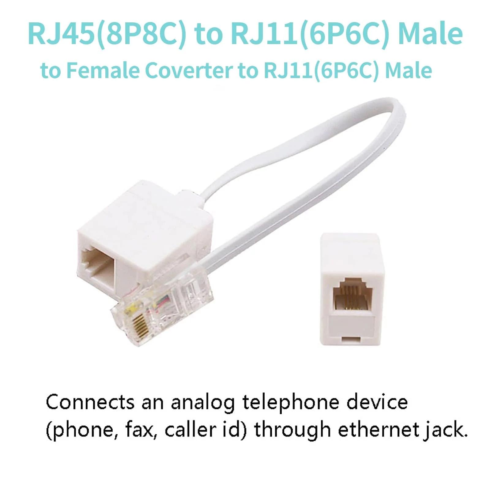 HAWAKA kuldsete kontaktidega RJ11–RJ45 adapter – pakend ja tarvikud