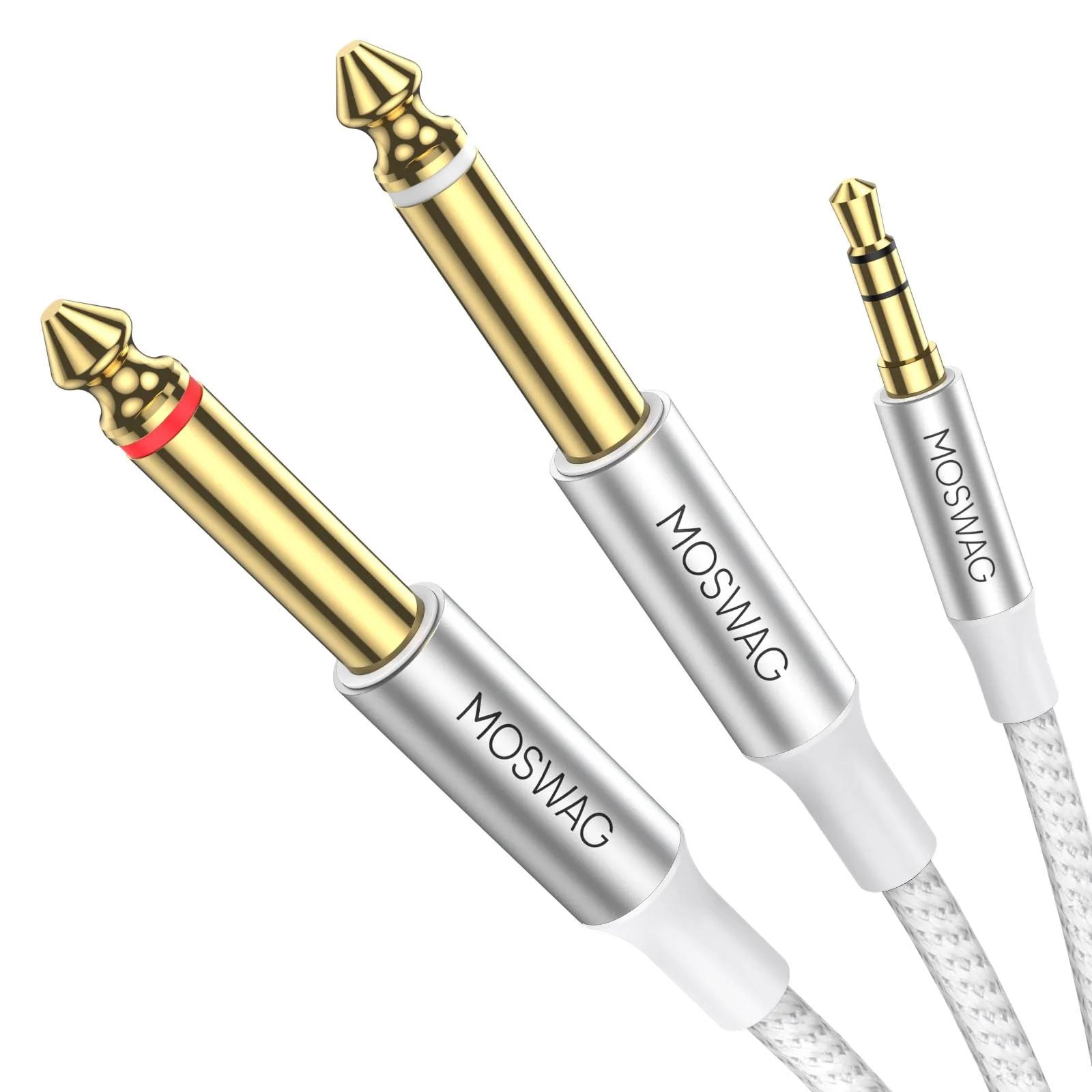 MOSWAG vastupidav 3,5 mm–2×6,35 mm audiokaabel — ideaalne ühendus