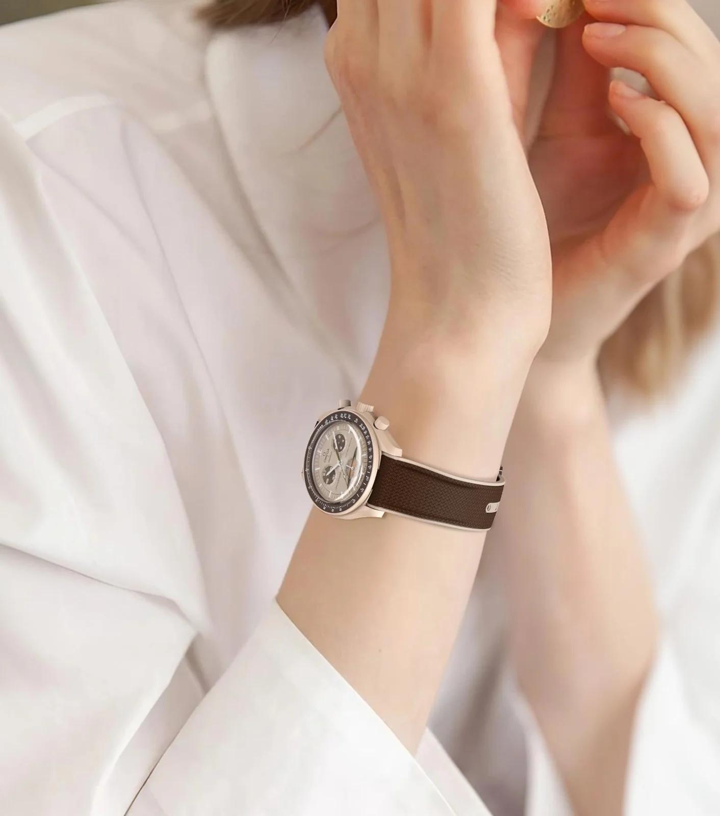 REBANDACE silikoonist kellarihm Speedmaster 20 mm B298 – pilt 7