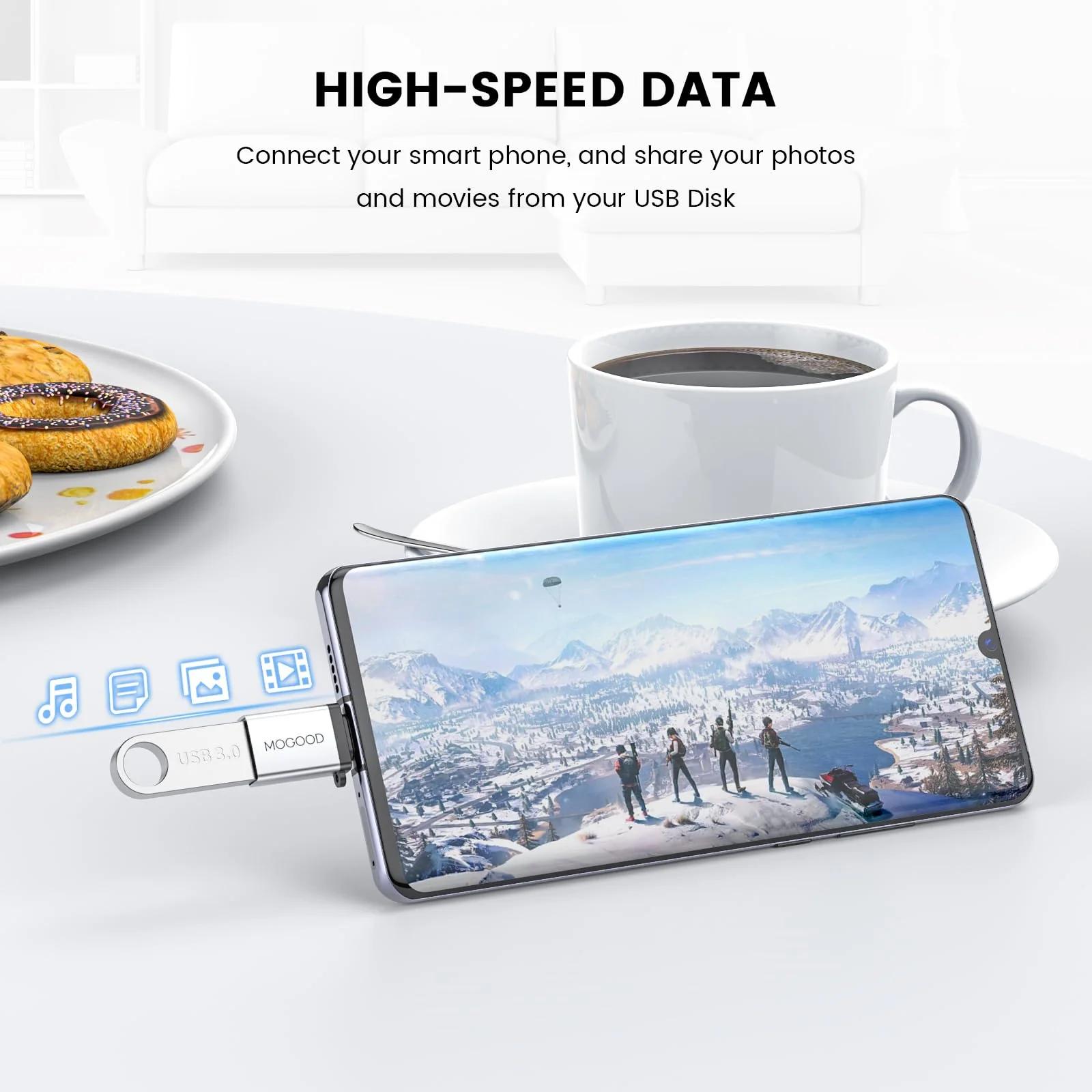 MOGOOD vastupidav USB-C–USB 3.0 adapter — kaasaskantav – lisavaade