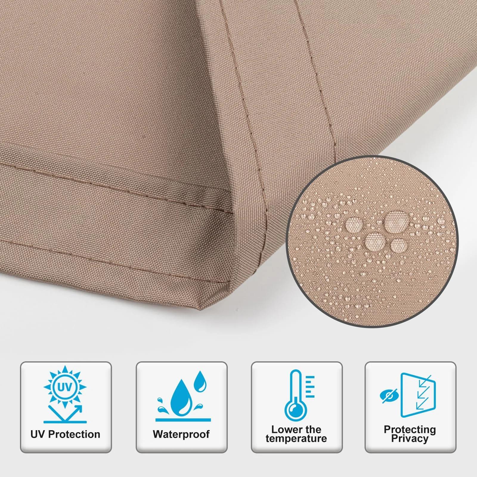 Sunnylaxx balkonipaneel 80×300 cm – privaatne ja veekindel taupe – detailne vaade
