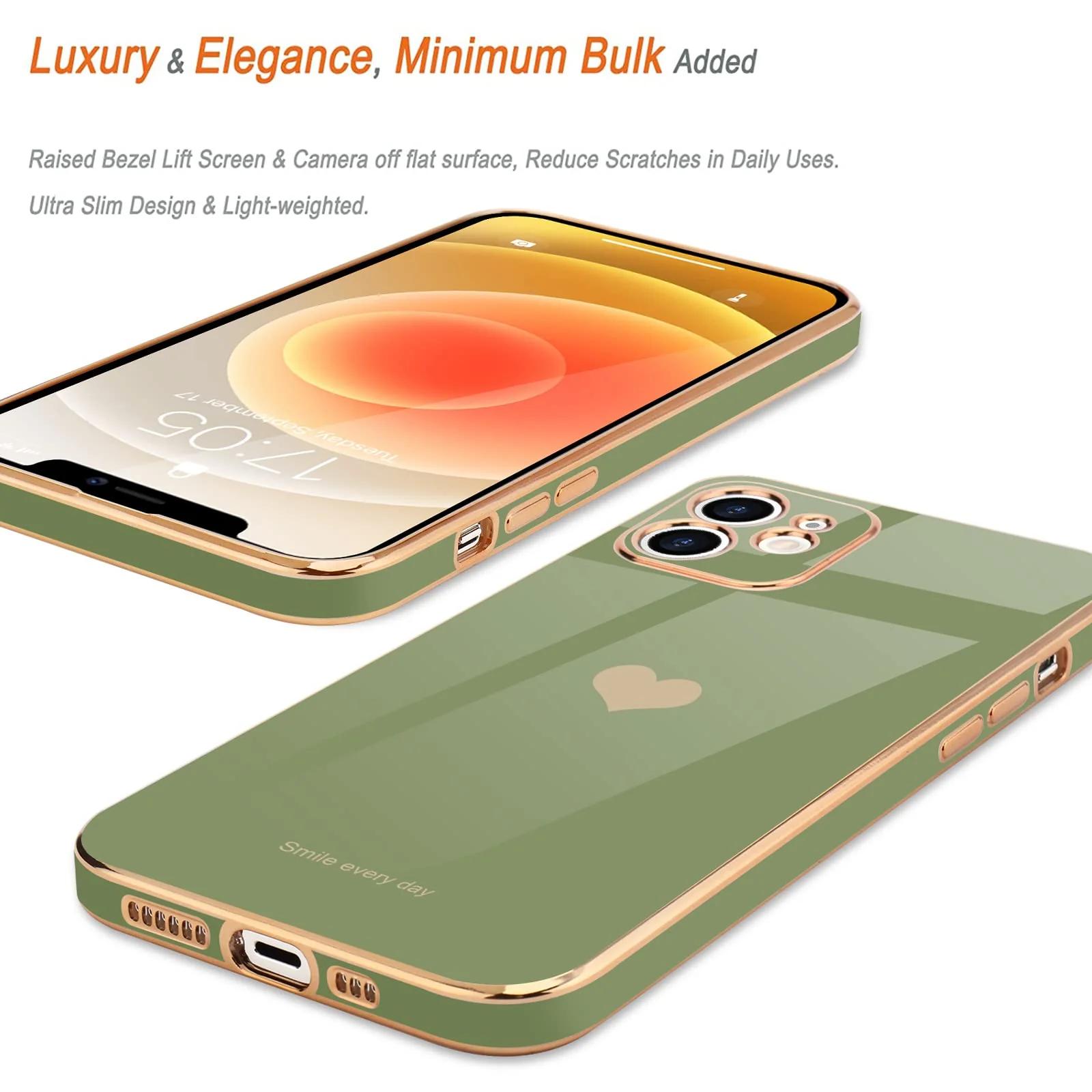 Teageo stiilne TPU kaantega iPhone 12 südamemuster – kasutusnäide