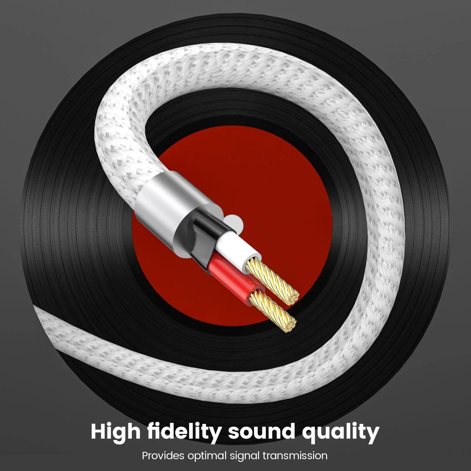 MOSWAG vastupidav 3,5 mm–2×6,35 mm audiokaabel — ideaalne ühendus – lisavaade