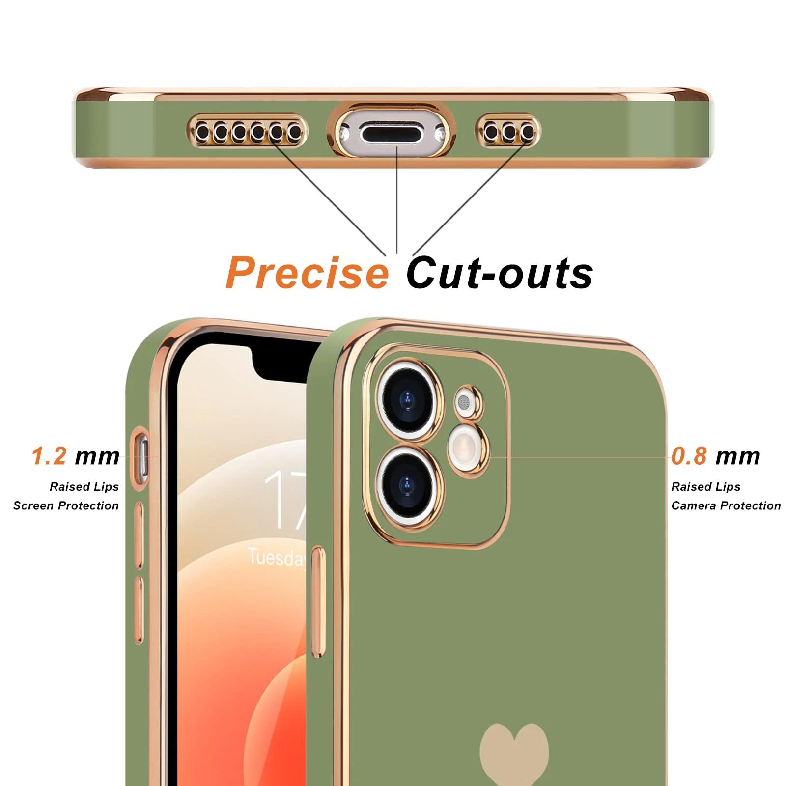 Teageo stiilne TPU kaantega iPhone 12 südamemuster – pakend ja tarvikud