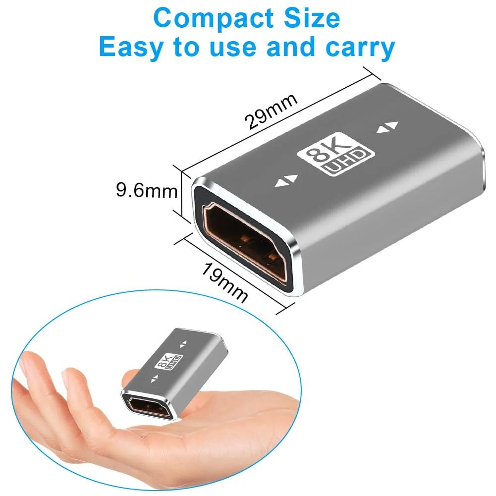 AXFEE vastupidav alumiinium HDMI-liidese pikendusadapter 8K – pakend ja tarvikud