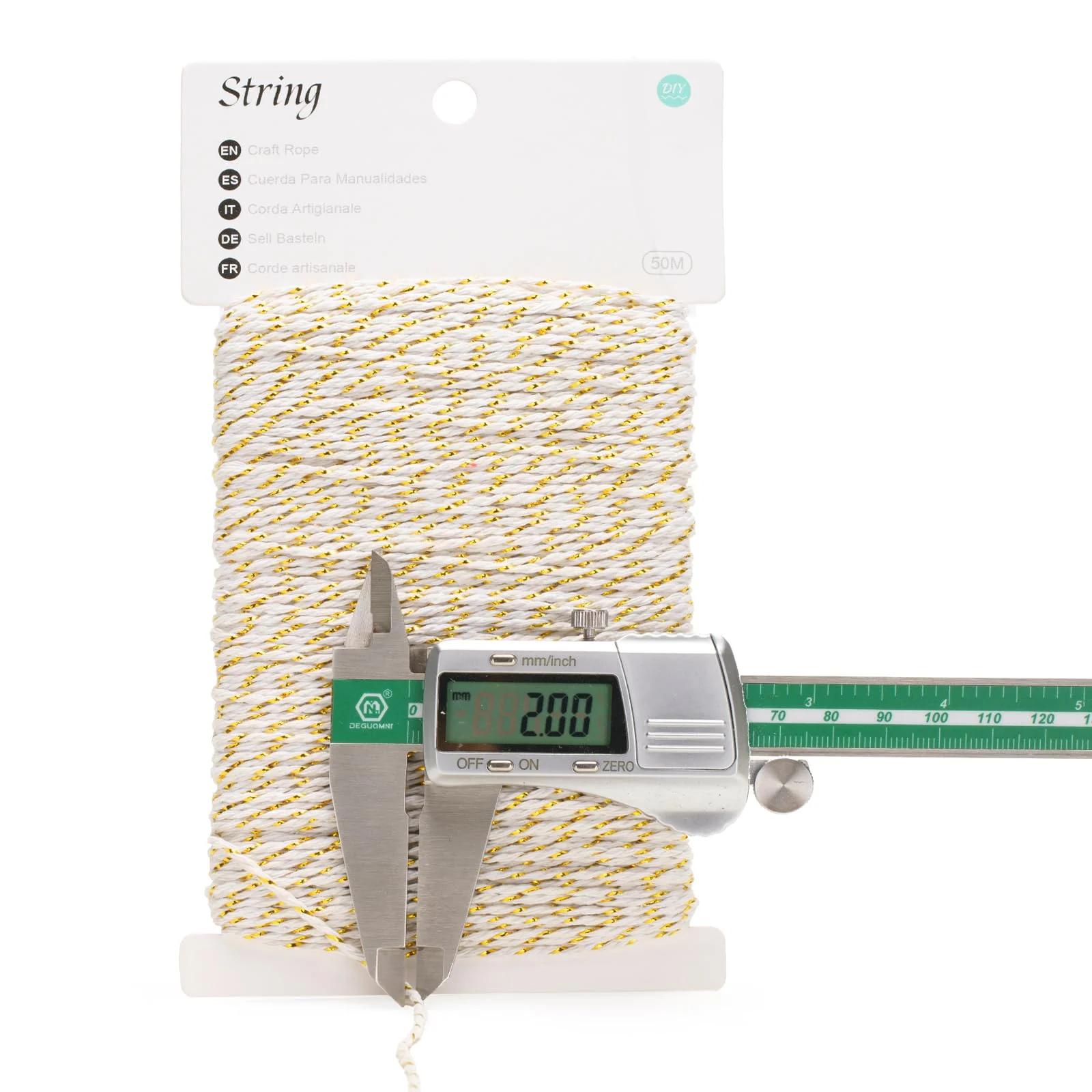 G2PLUS puuvillane 2 mm meisterdamisnöör Blanche et Or — – kasutusnäide