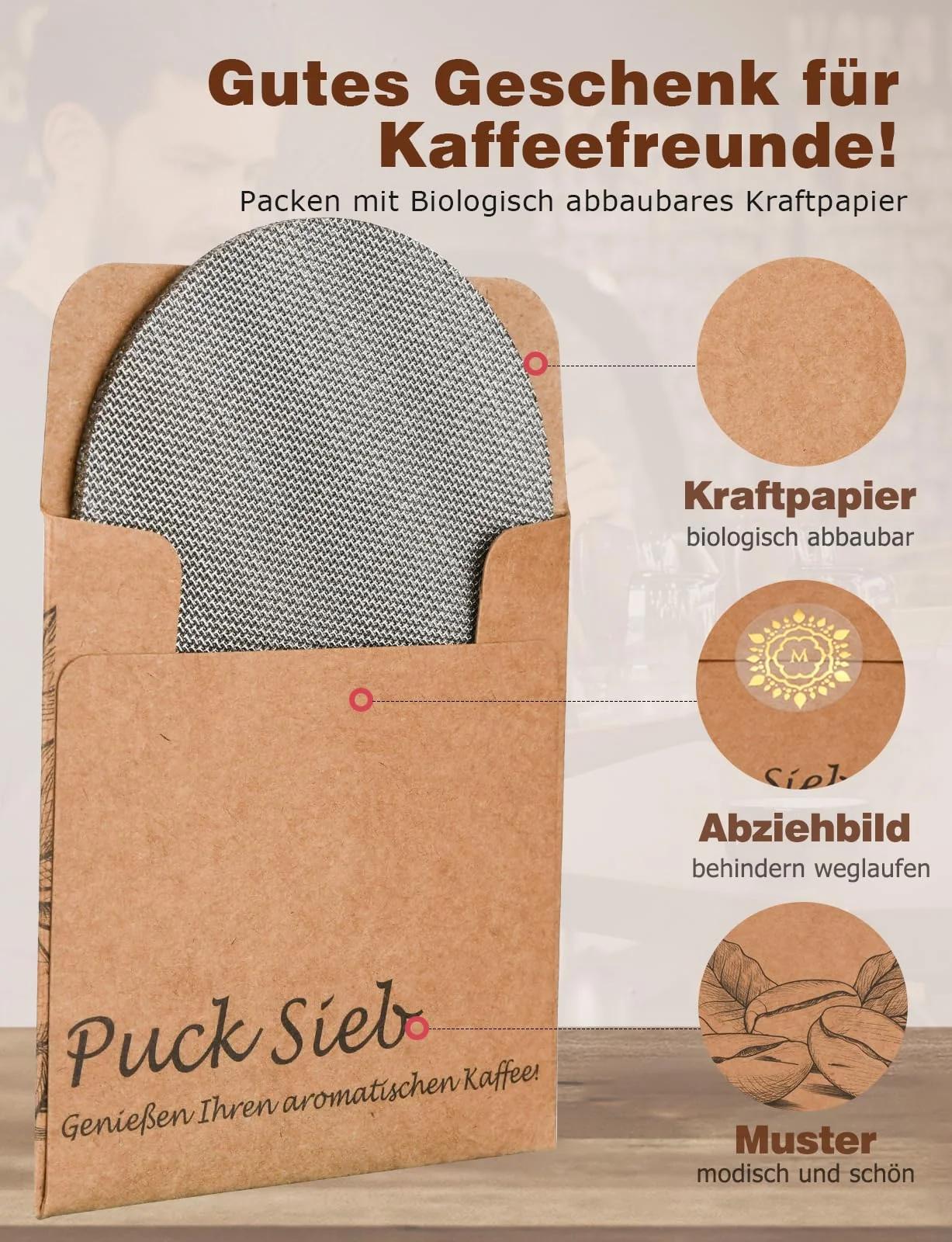 Mellbree 58,5 mm roostevaba Puck Screen — parem maitse ja – lisavaade