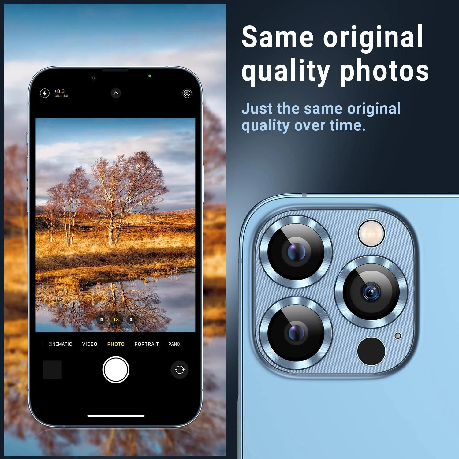 AFARER metallne kaamerakaitse iPhone 13 Pro seeria — elegantne – detailne vaade