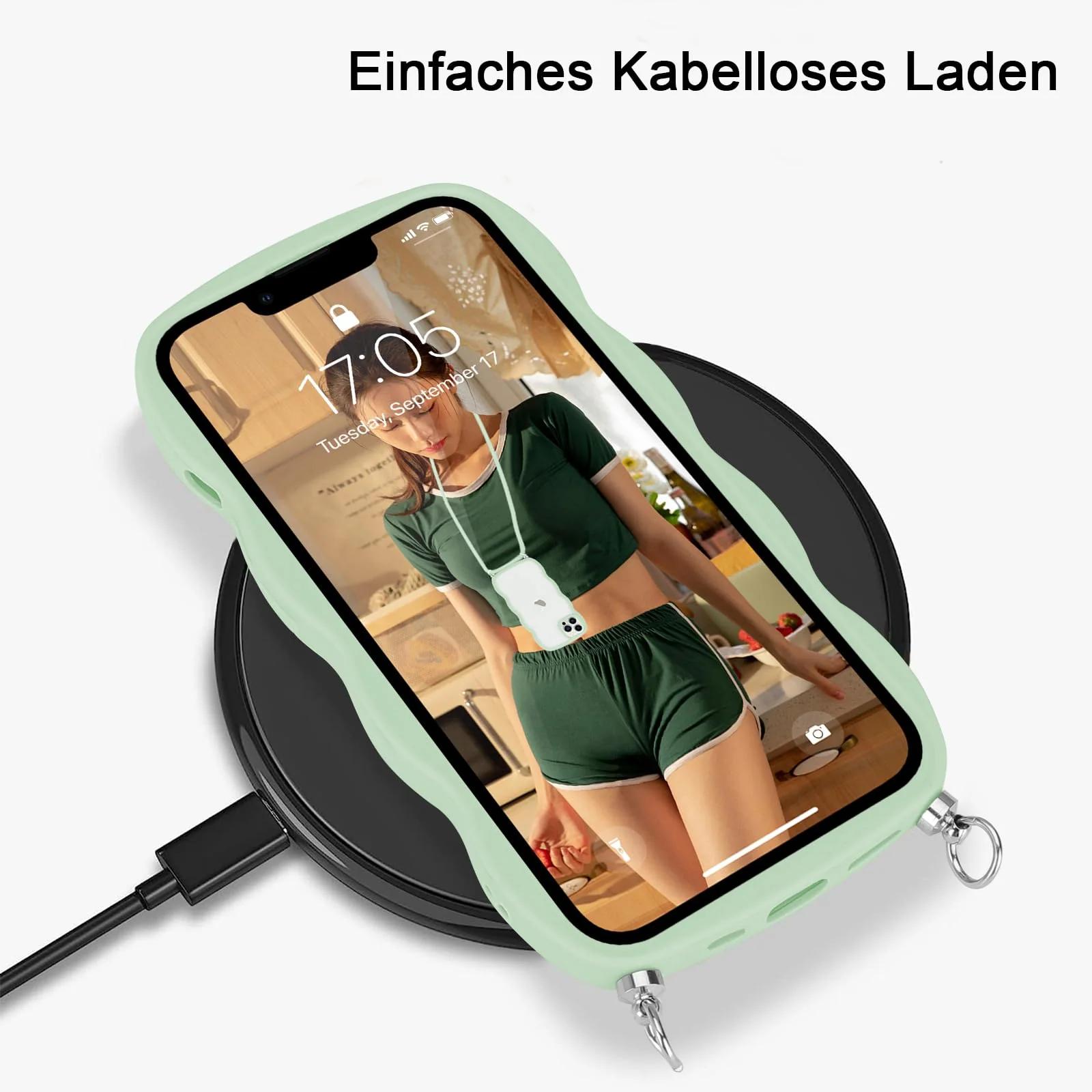 L-FADNUT stiilne TPU ümbris iPhone 13 Pro — ripats charm ja – kasutusnäide