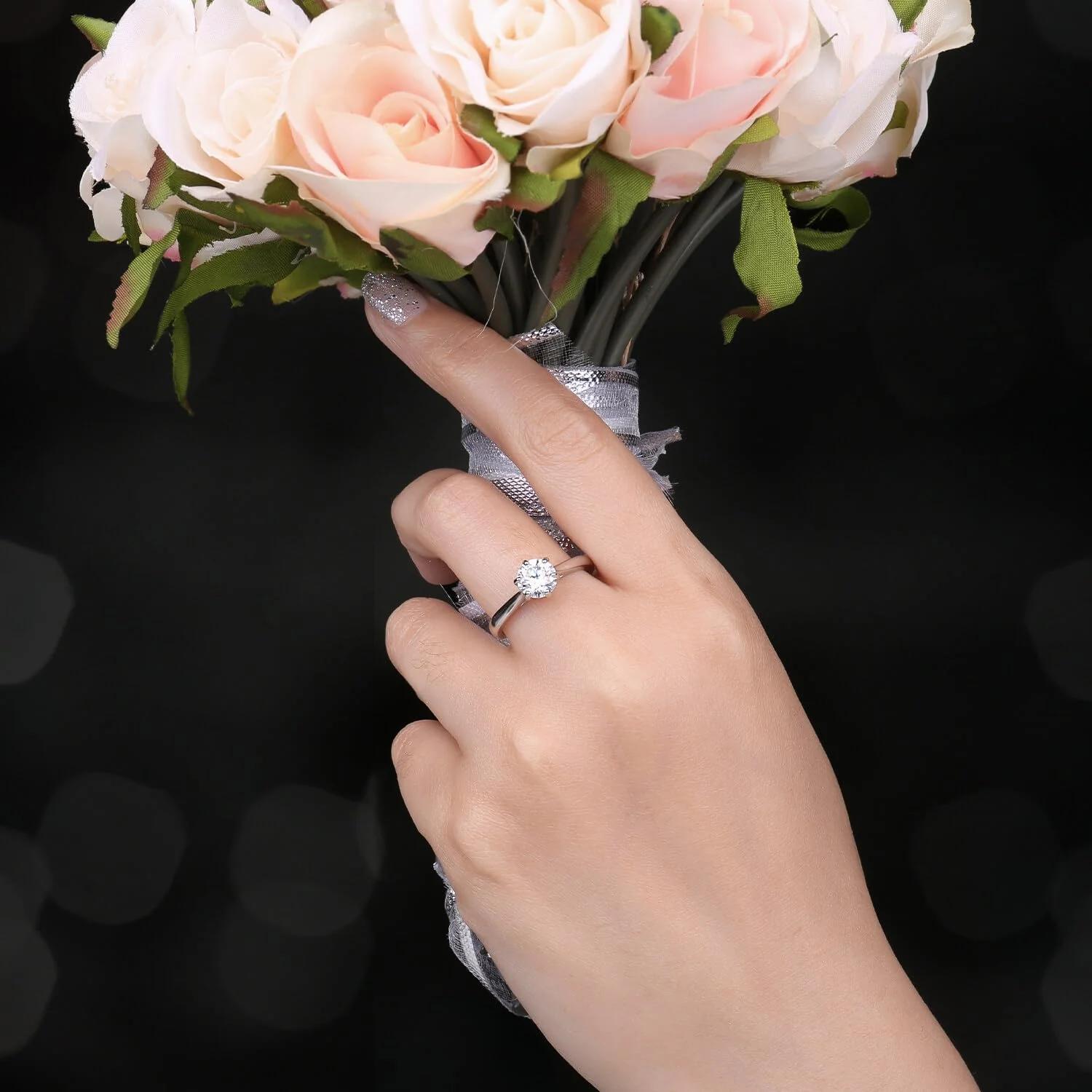 JewelryPalace hõbedane moissanite sõrmusekomplekt — elegantne – lisavaade