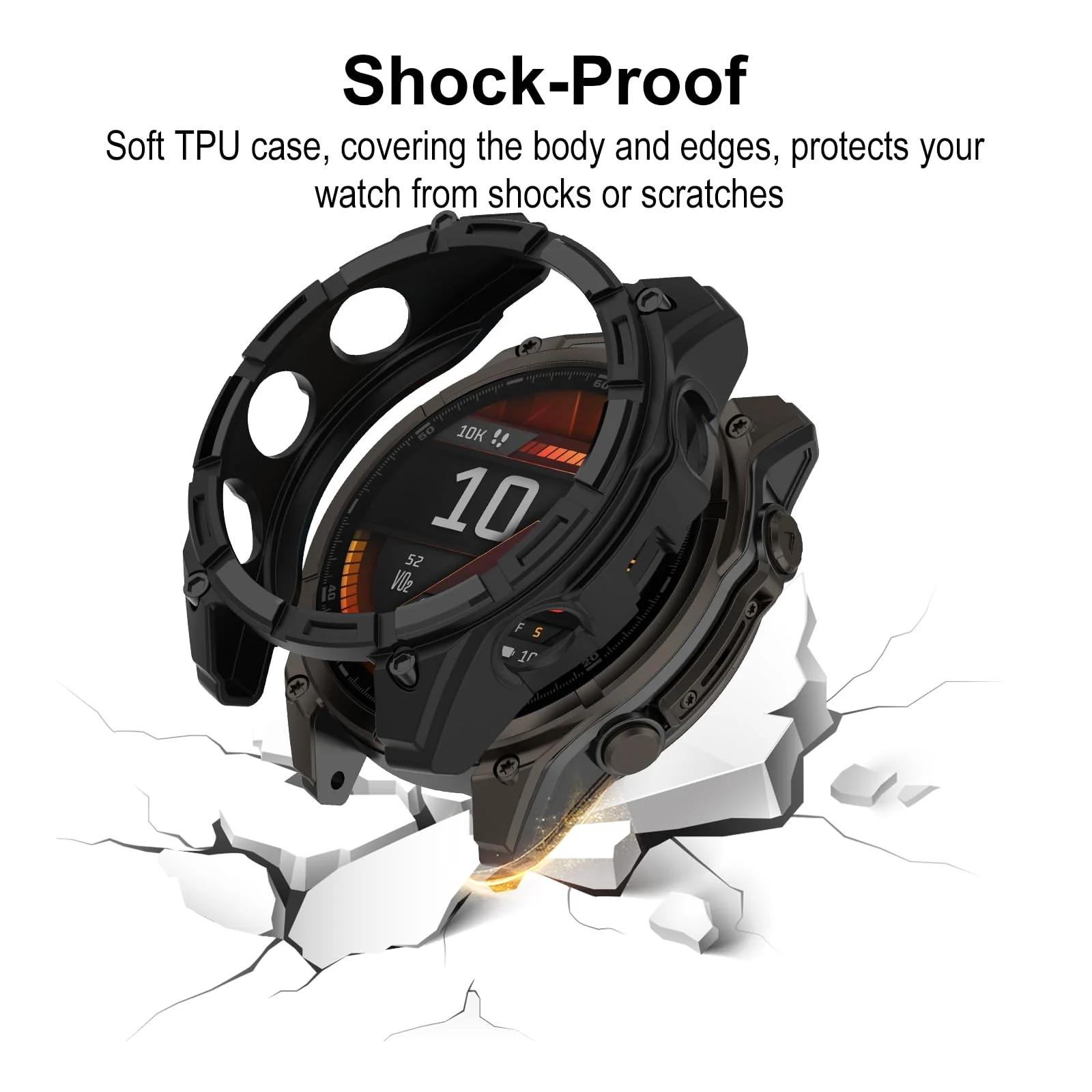 SumRioo pehme TPU kaitse Garmin Fenix 8 51 mm elegantne kaitse – pakend ja tarvikud