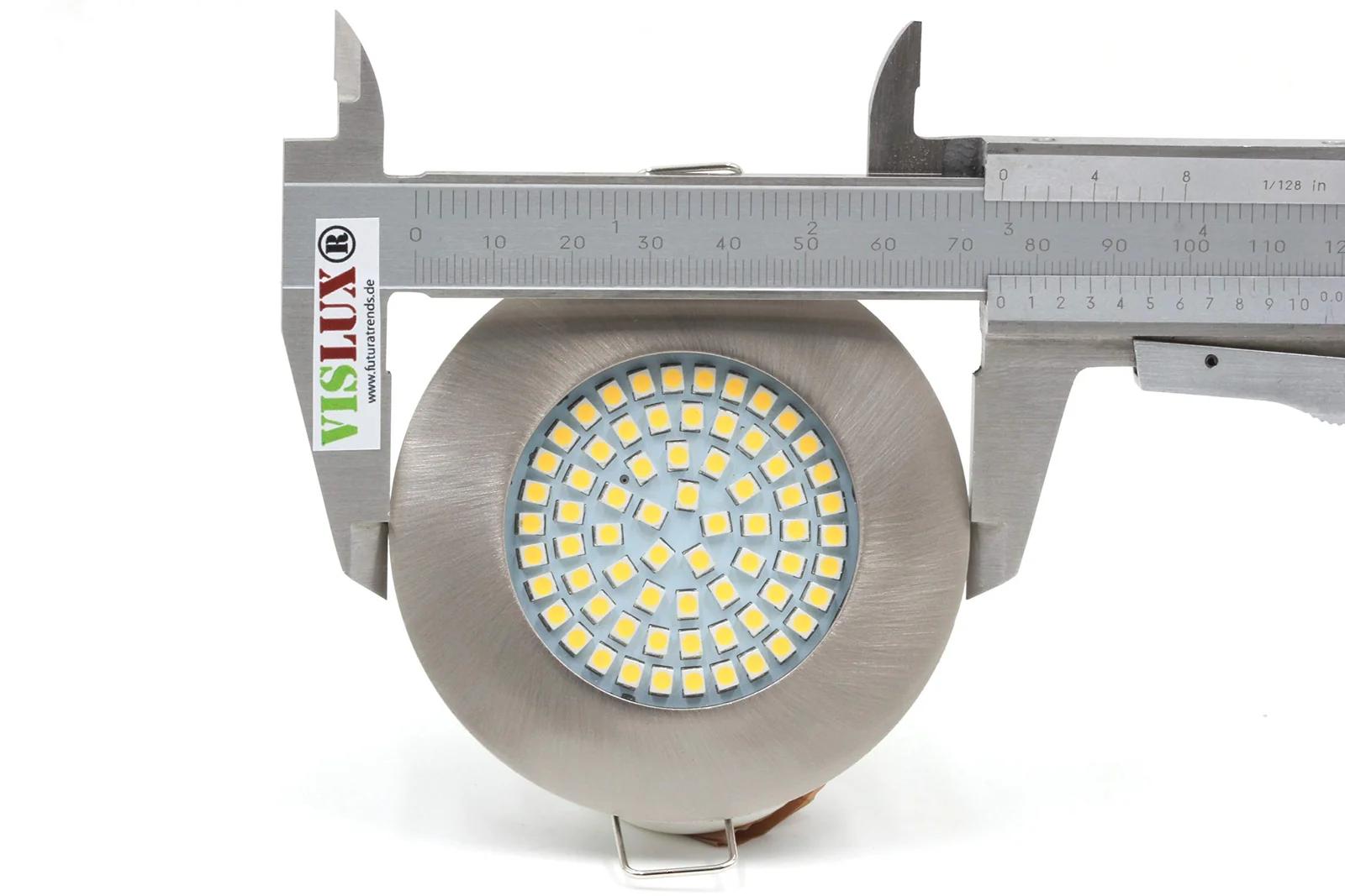 vislux stiilne matt-kroom sisseehitatav LED-valgusti 7er komplekt – pilt 7