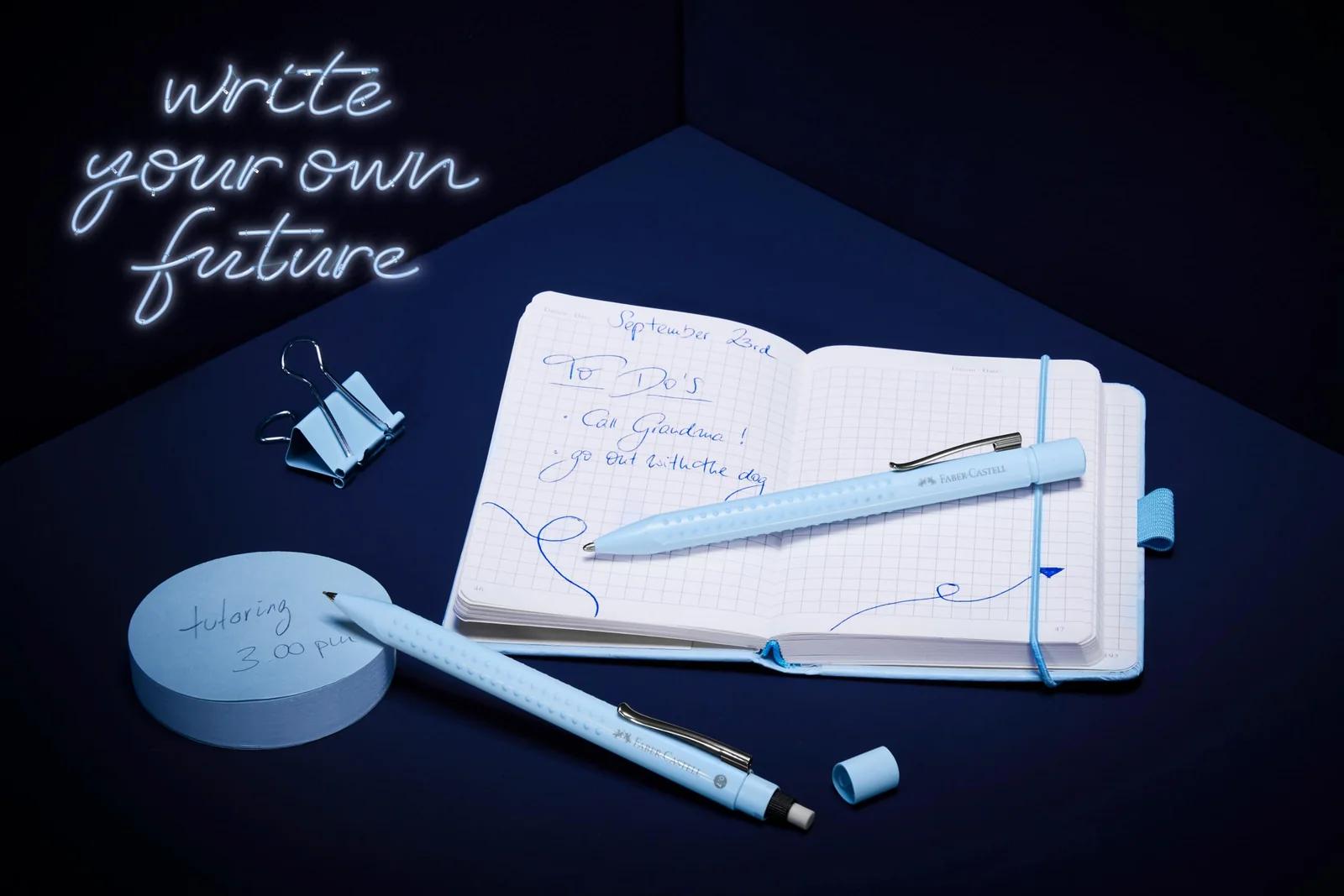 Faber-Castell ergonomiline kirjutuspliiats sky blue — mugavus ja – lisavaade