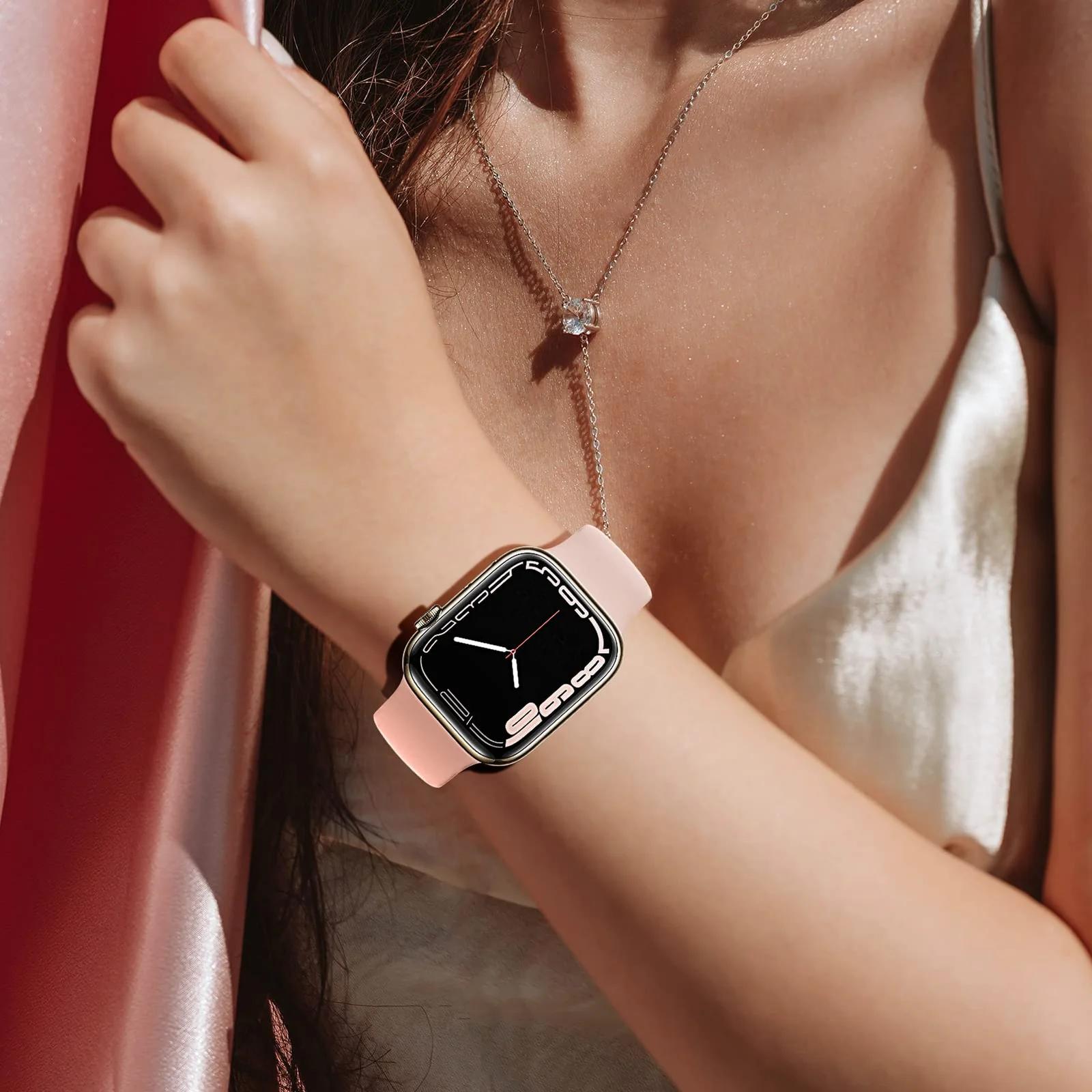 Wowstrap pehme silikoon sportarmband Apple Watchile – kasutusnäide